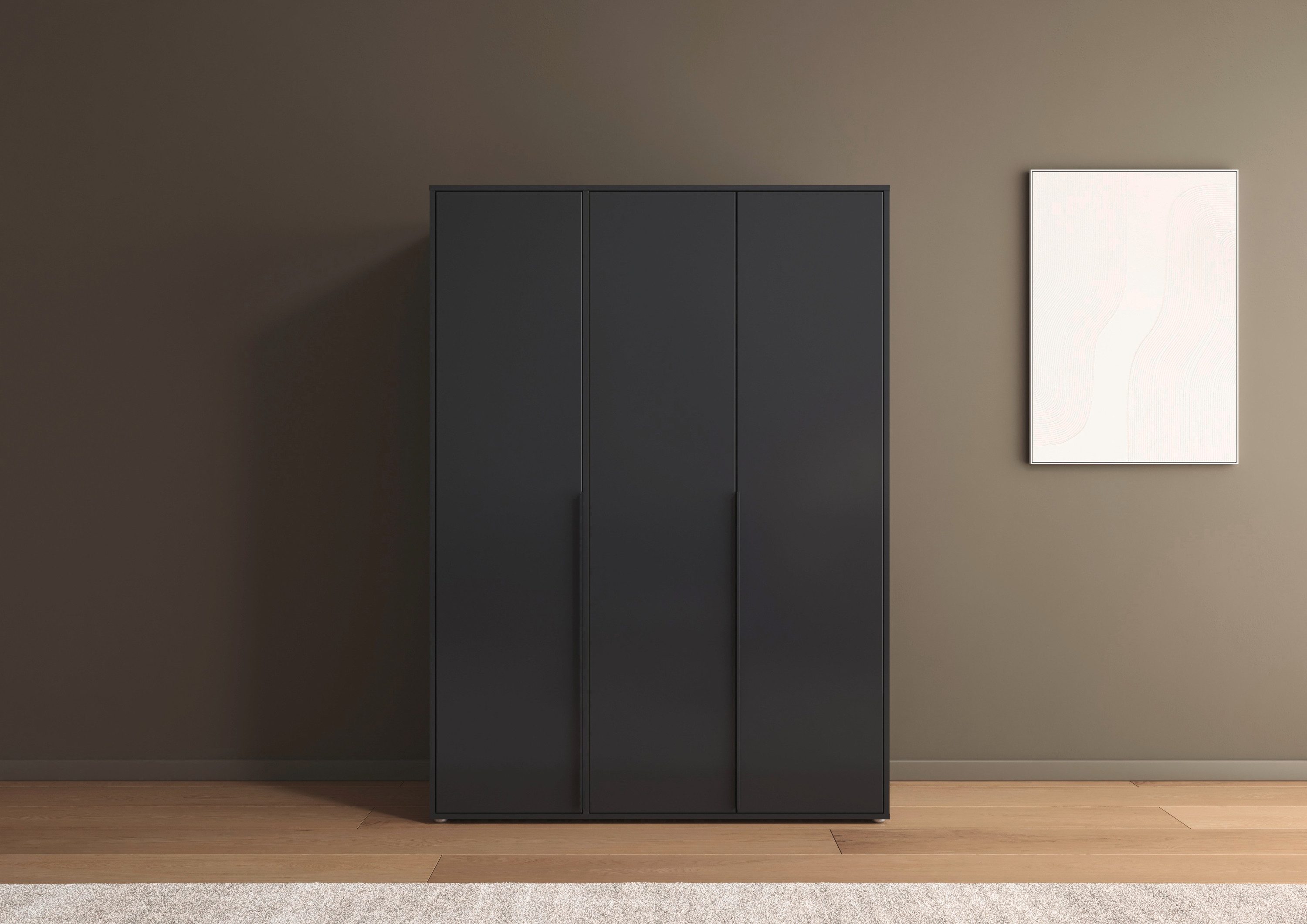 rauch Draaideurkast Kledingkast Kast Garderobe Wasmand NAGATA veel Opbergruimte met moderne stanggrepen in grijs metallic topseller made in germany