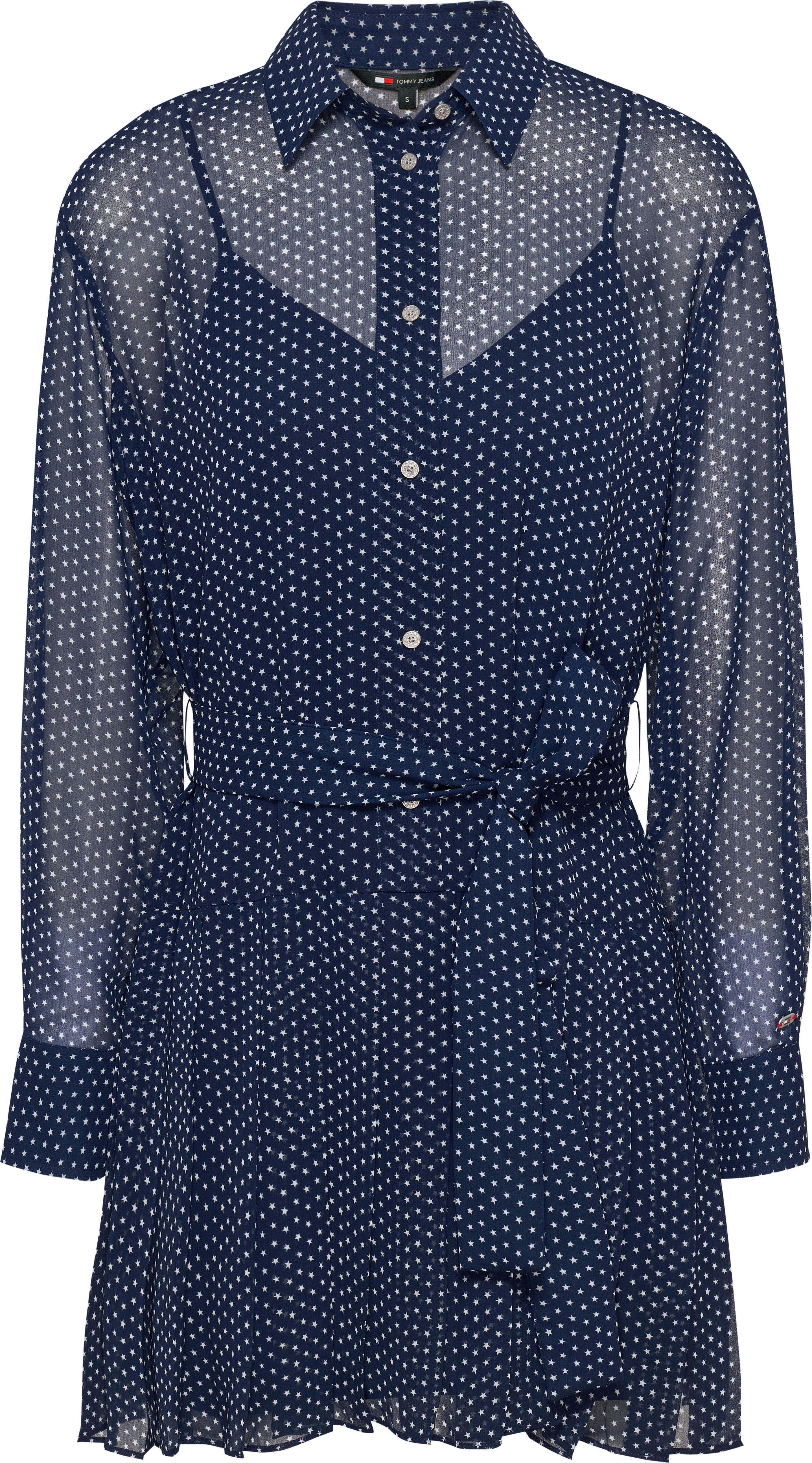 TOMMY JEANS Jurk met overhemdkraag TJW STAR MINI SHIRT DRESS EXT