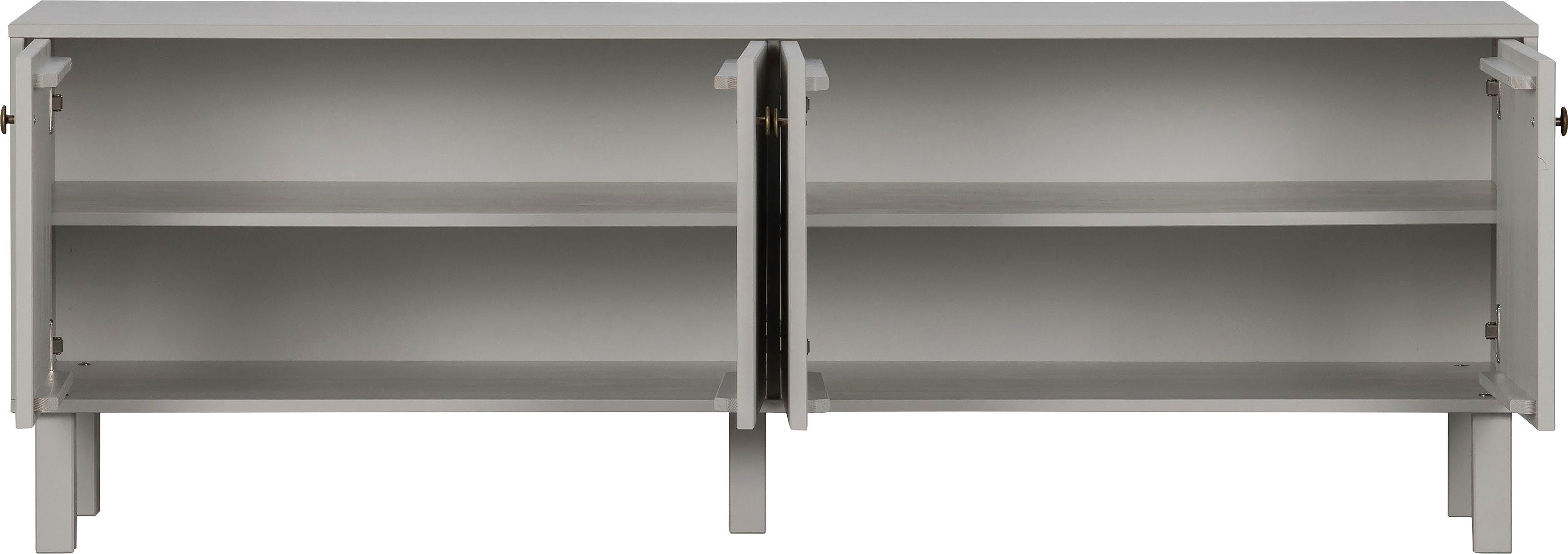 WOOOD Tv-meubel Madu TV-dressoir met 4 planken, h 56 cm x b 160 cm