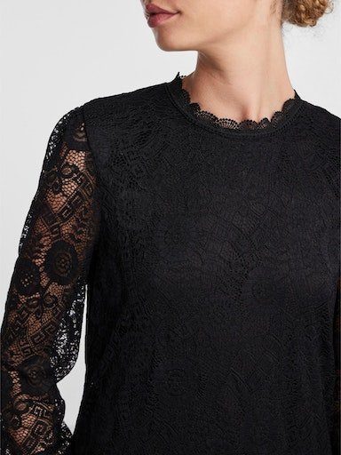 pieces Kanten jurk PCOLLINE LS LACE DRESS NOOS BC