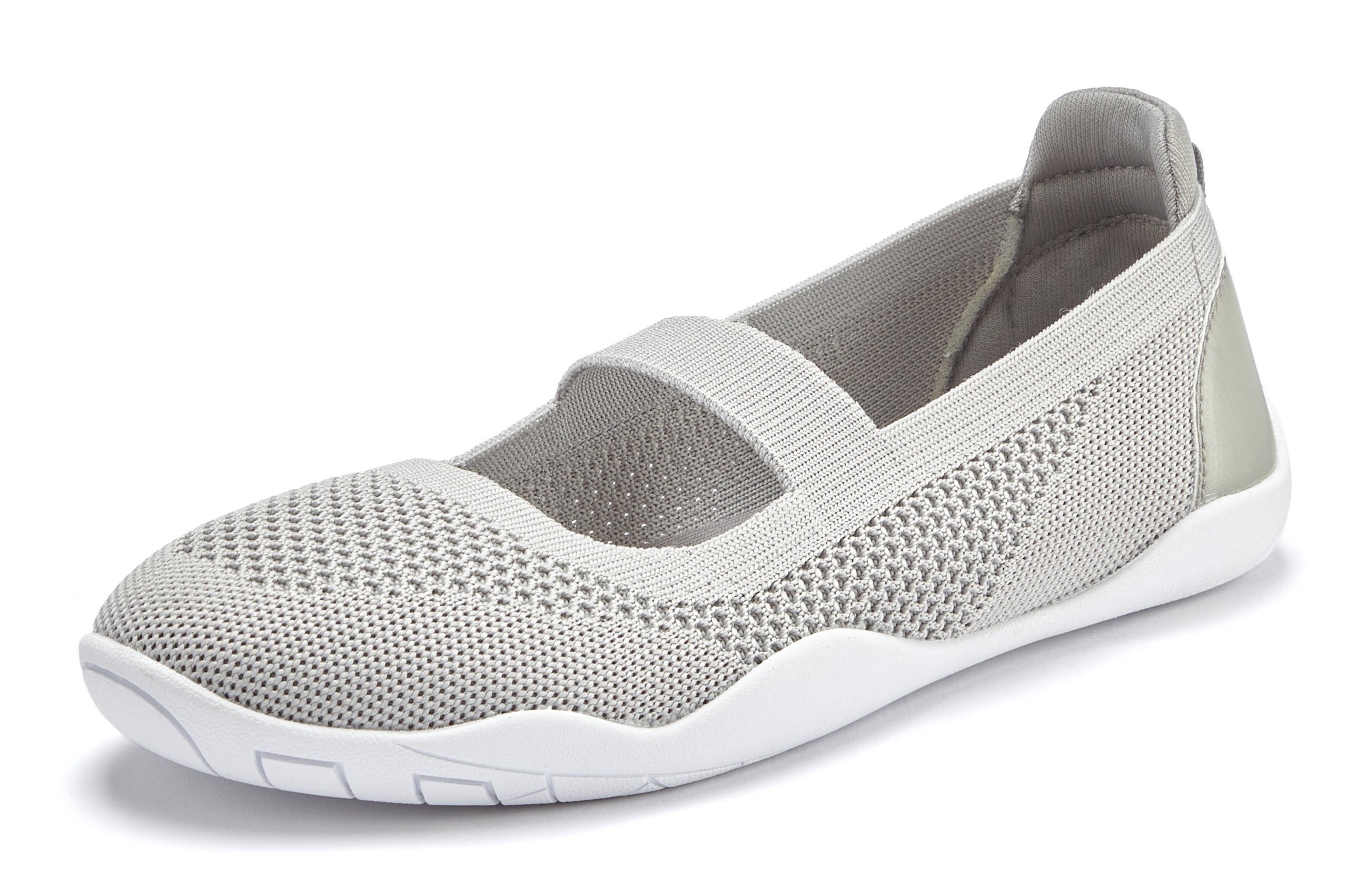 Lascana Sneaker-ballerina’s Vrijetijdsschoen, slipper, halfschoen, slip-on sneaker superlicht VEGAN