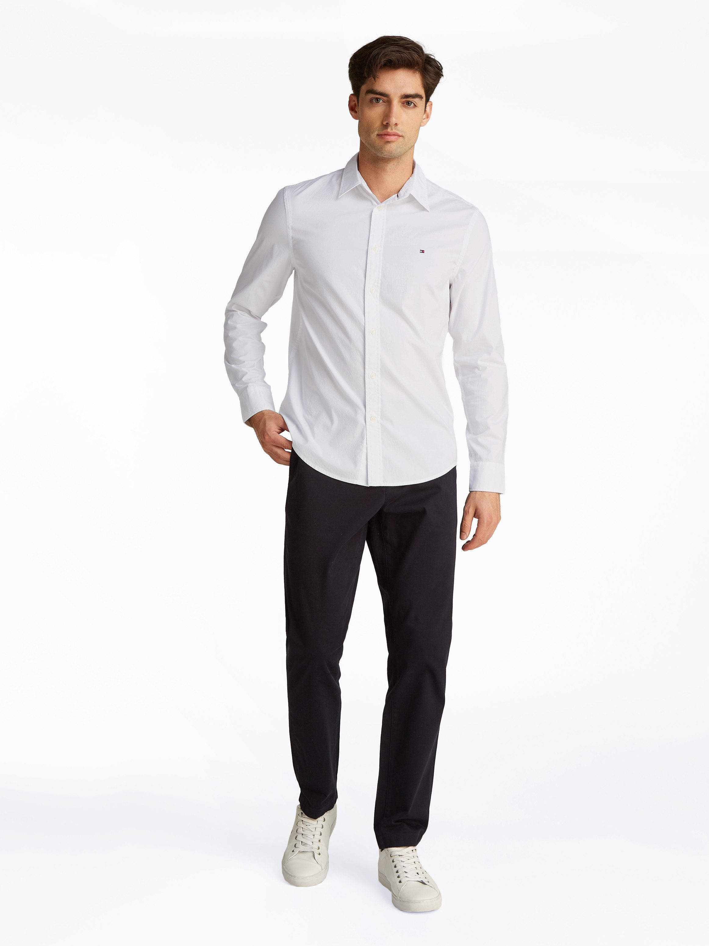 Tommy Hilfiger Businessoverhemd FLEX POPLIN KENT COLLAR SF SHIRT