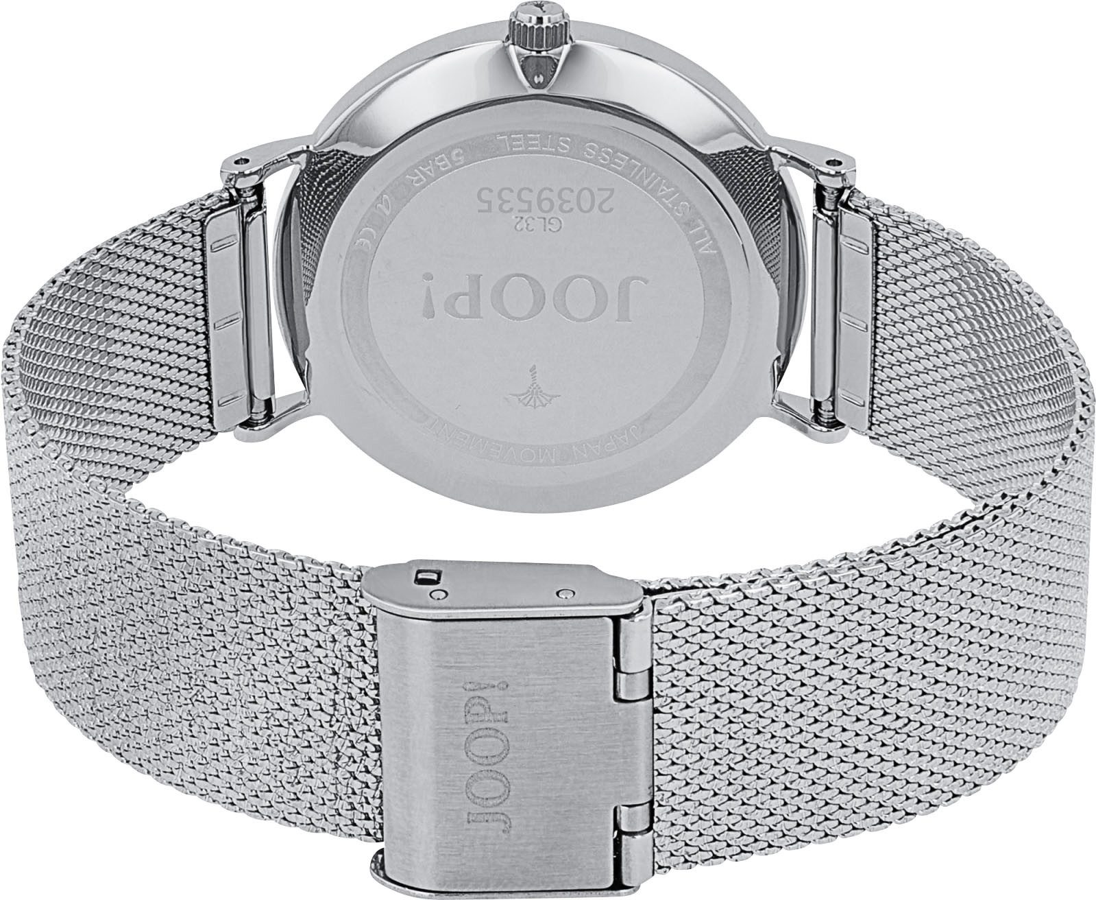 Joop! Kwartshorloge Polshorloge, dameshorloge, roestvrijstalen band, analoog, diamant