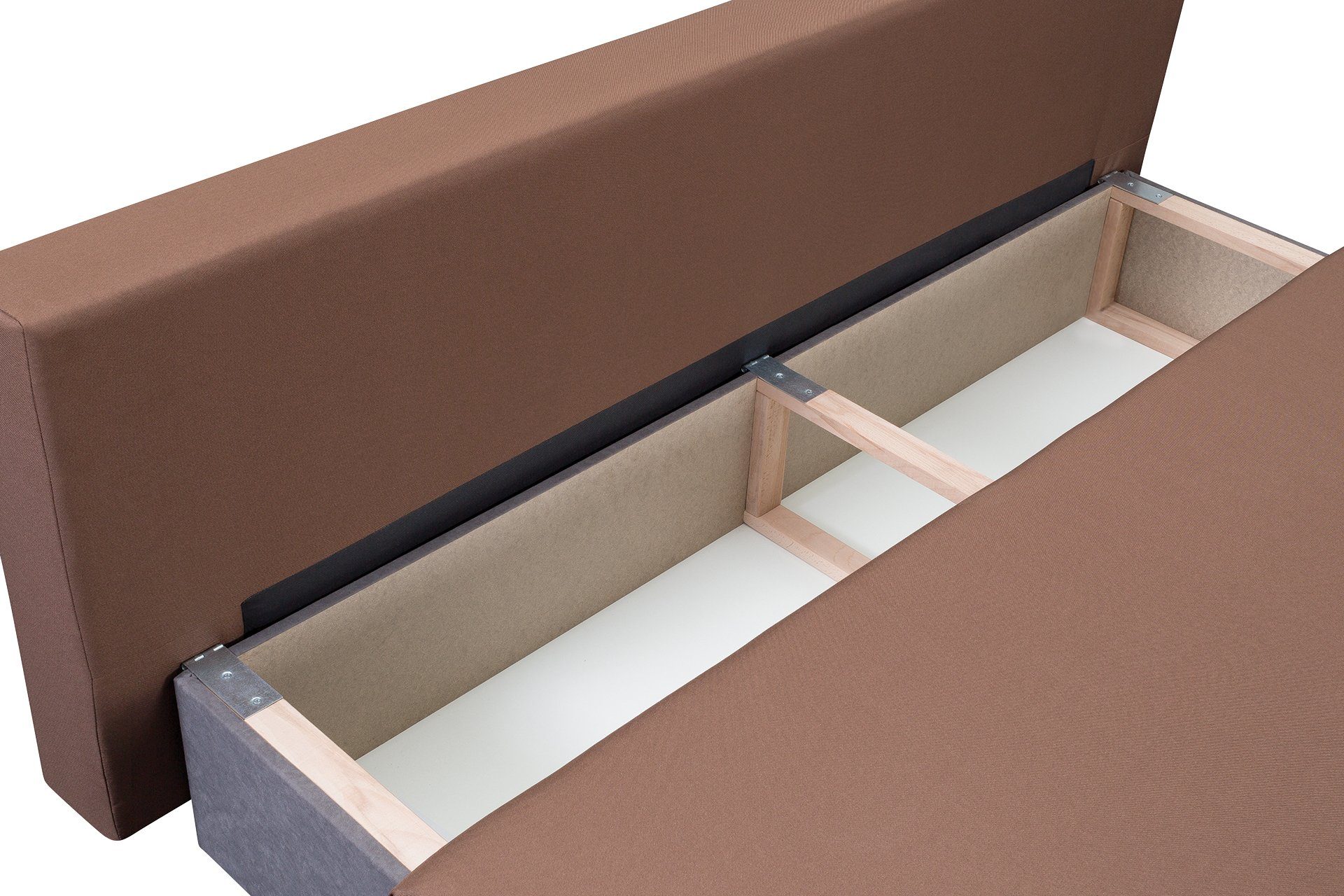 exxpo - sofa fashion 3-zitsbank Tabou motorfiets met slaapbank functie en bedbox, incl. losse sier- en rugkussens