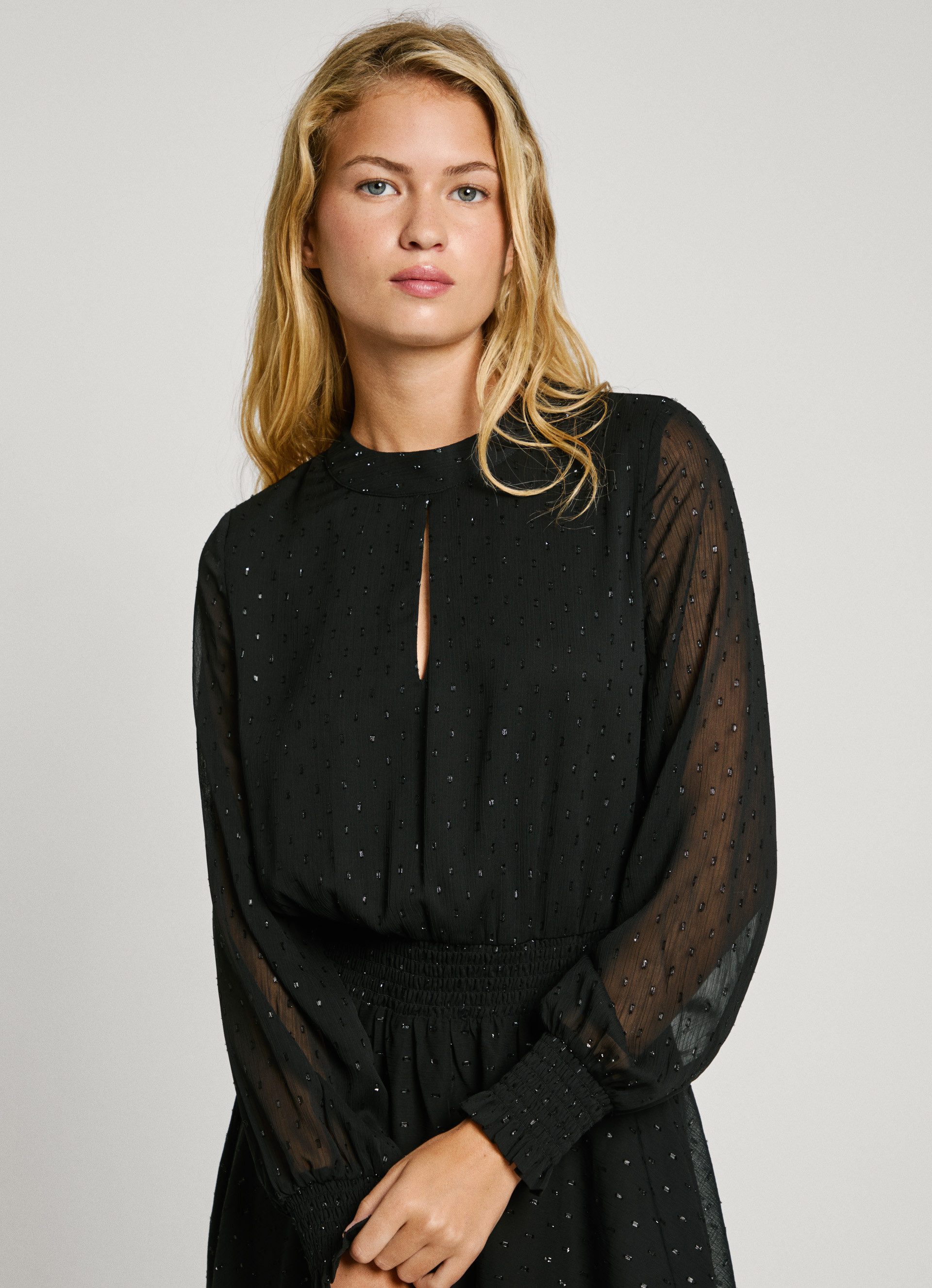 Pepe Jeans Midi-jurk ANUSHKA Uitsnede met splitdetail