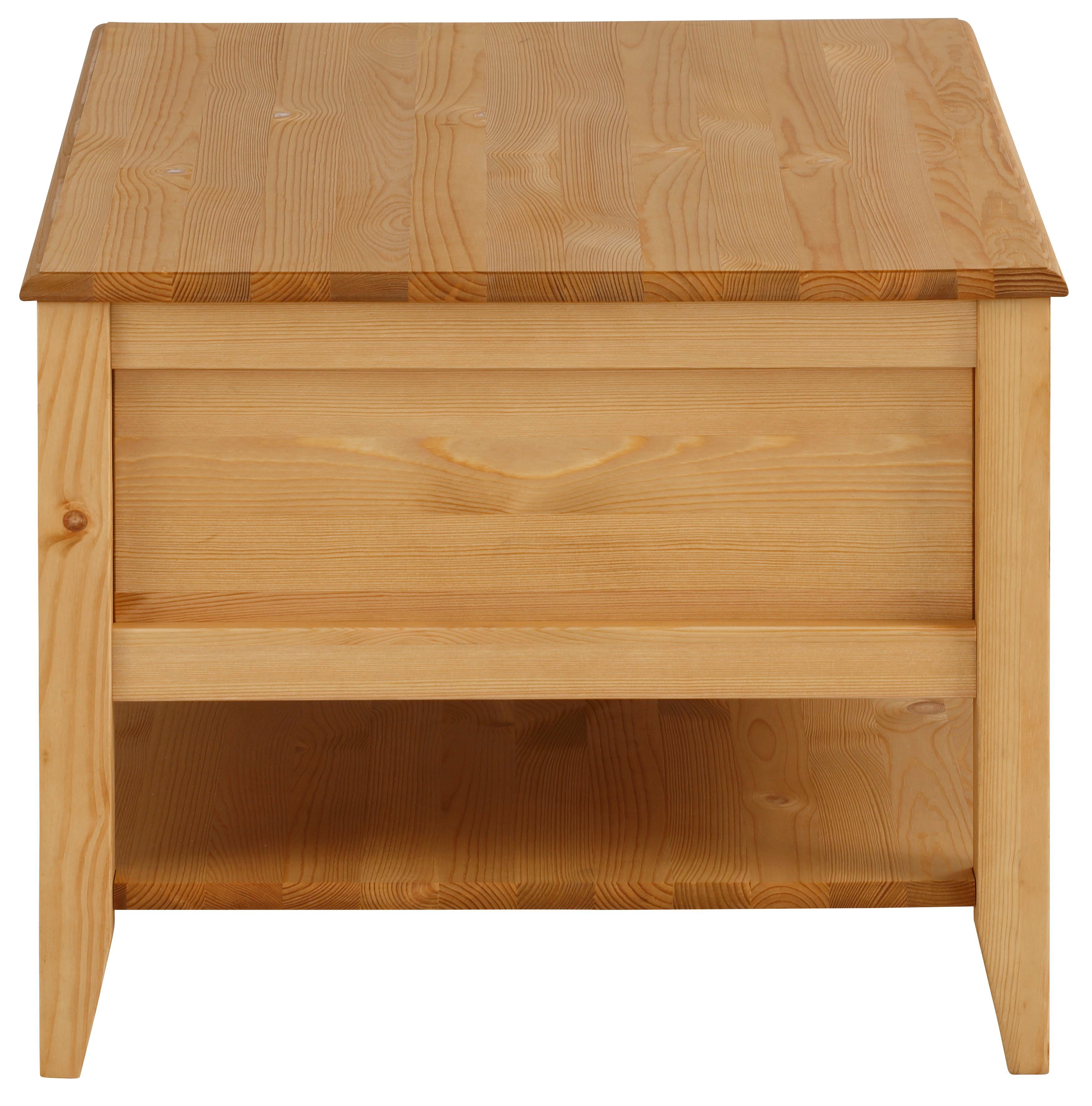 Home affaire Salontafel Leonis Breedte 89 cm, met lades en legplank, van massief grenen