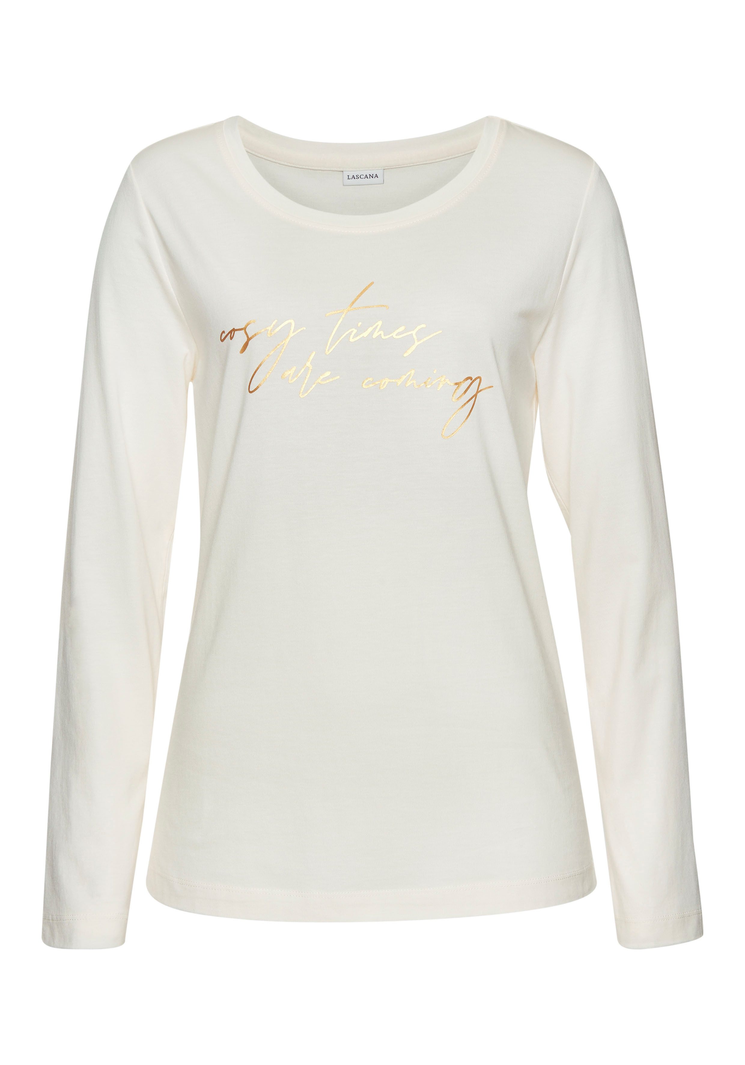 Lascana Pyjama top met folieprint