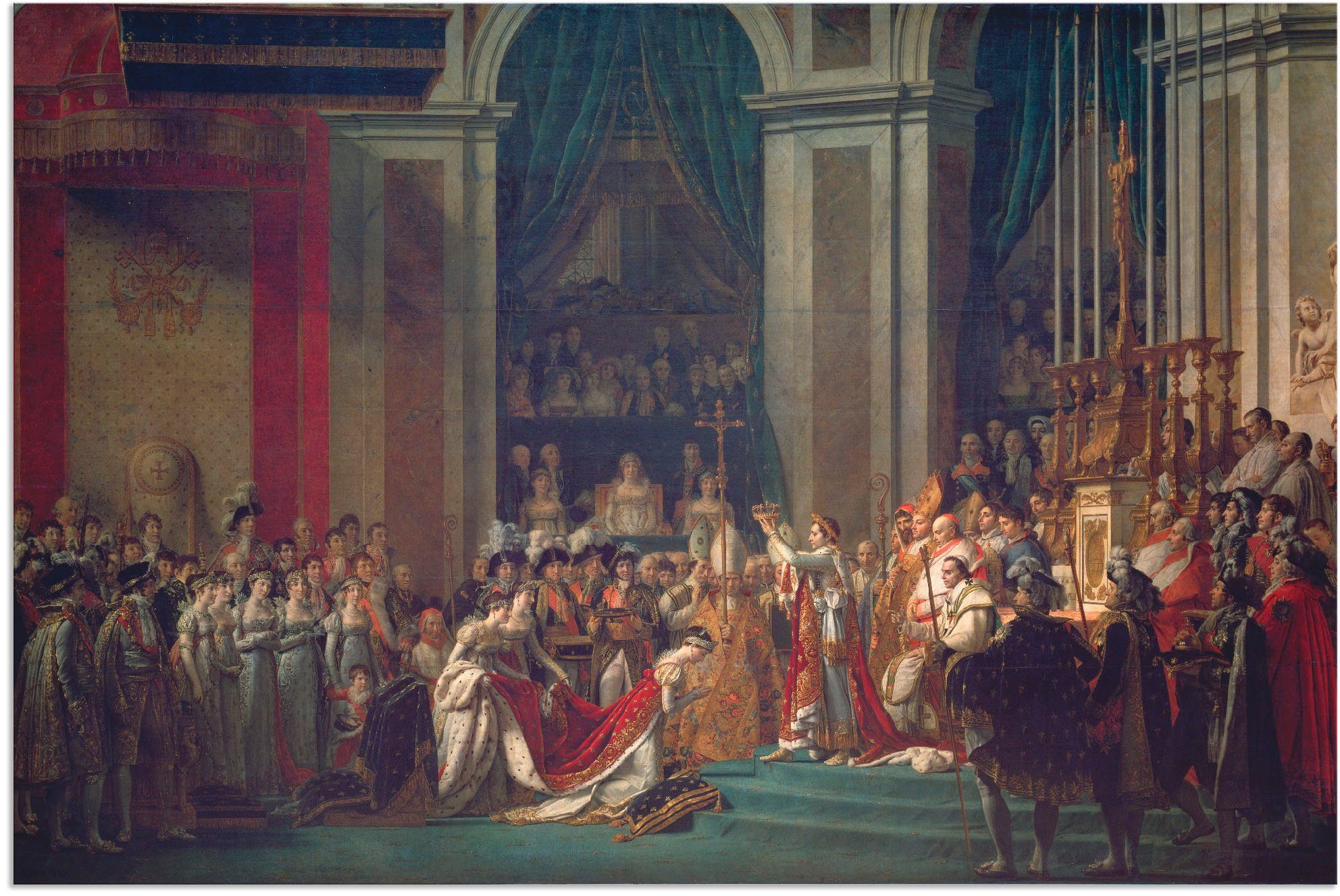 Artland Aluminium dibond print Kroning Napoleon I en Josephine geschikt voor binnen en buiten, buitenafbeelding