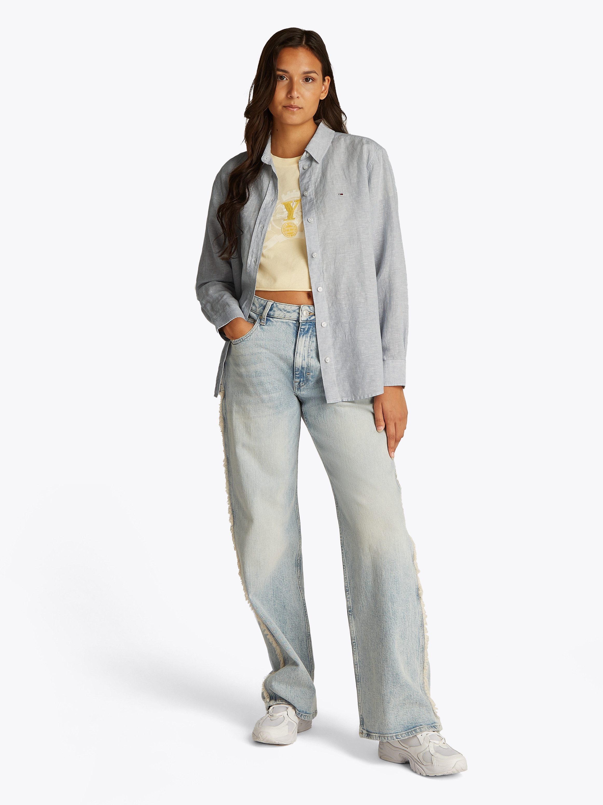 TOMMY JEANS Overhemdblouse TJW RLX LINEN SHIRT