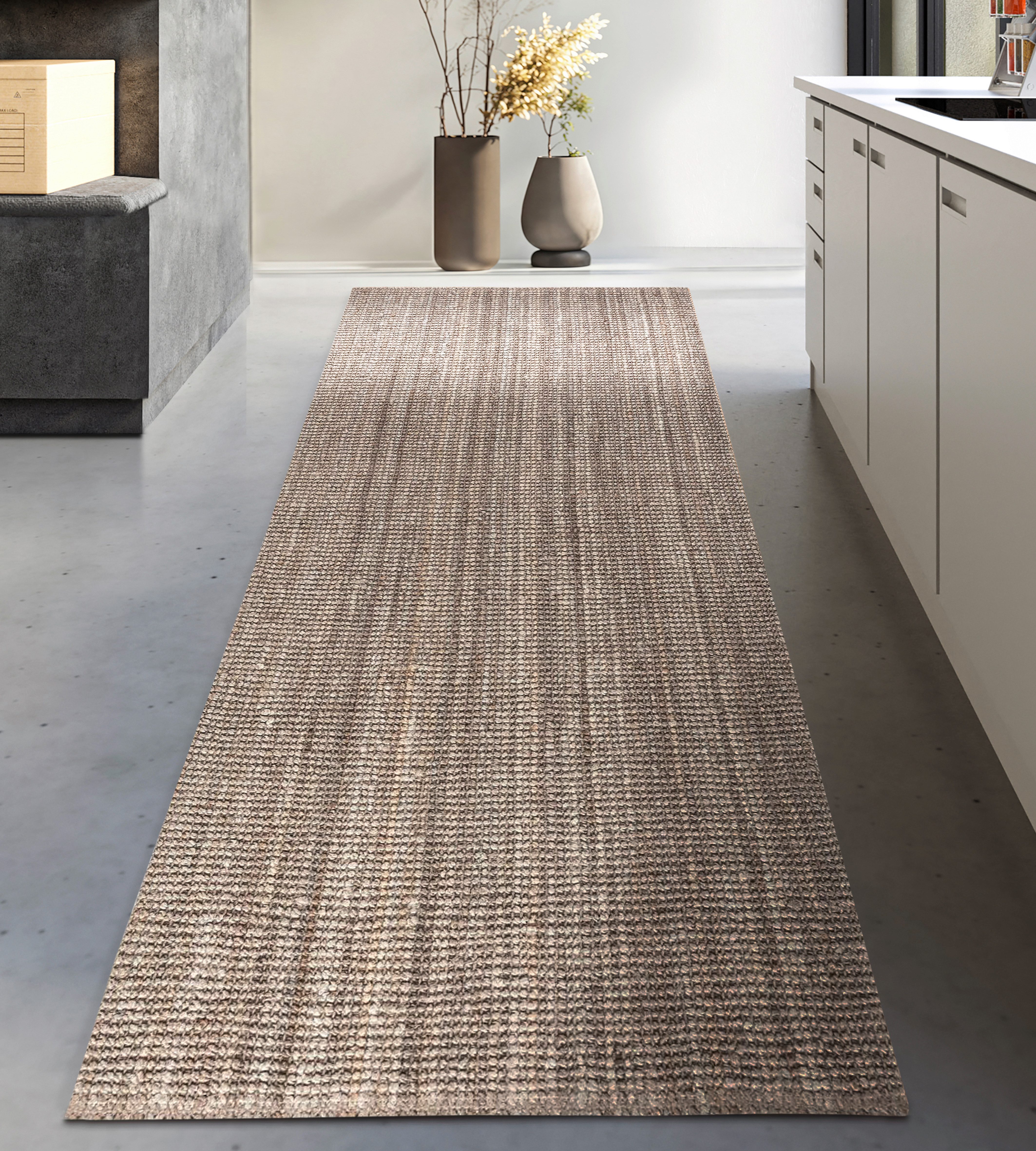my home Vloerkleed Avot jute tapijt 100% jutevezel, loper, eetkamer, woonkamer, scandi