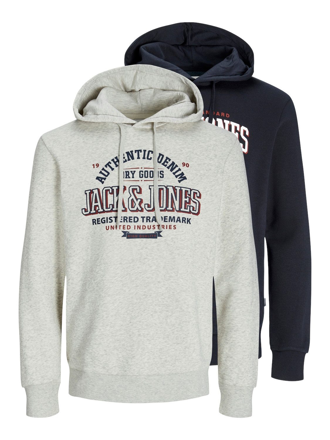 Jack & Jones Hoodie JJELOGO SWEAT HOOD 2 COL 24/25 2PK MP (set, 2-delig)