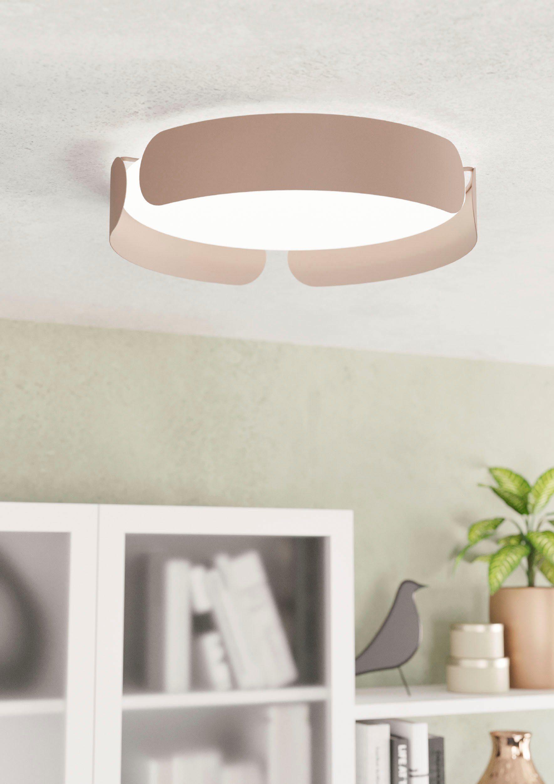 EGLO Plafondlamp VALCASOTTO Plafondlamp, woonkamerlamp, LED slaapkamerlamp, lamp plafond (1 stuk)