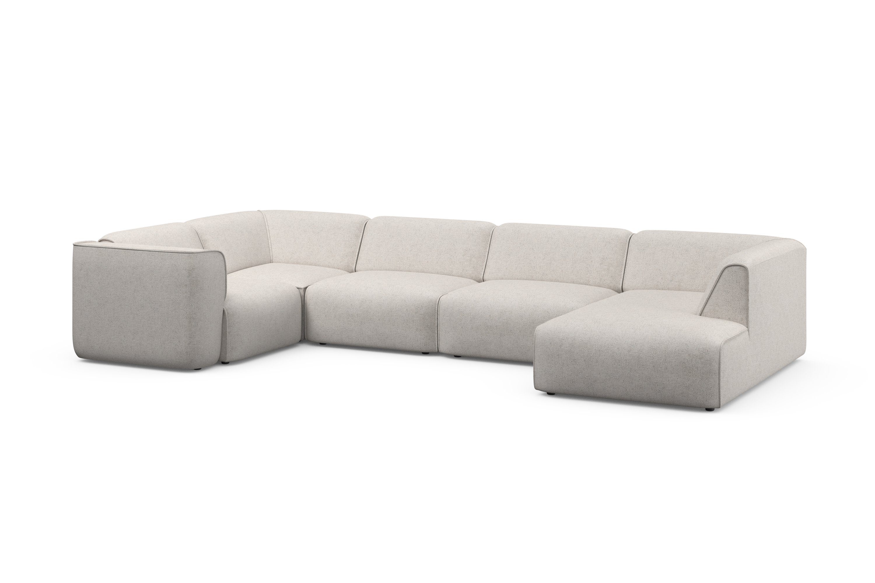 RAUM.ID Zithoek Merid U-vorm, altijd uitbreidbaar met modules, B/D/H: 367/206/70 cm