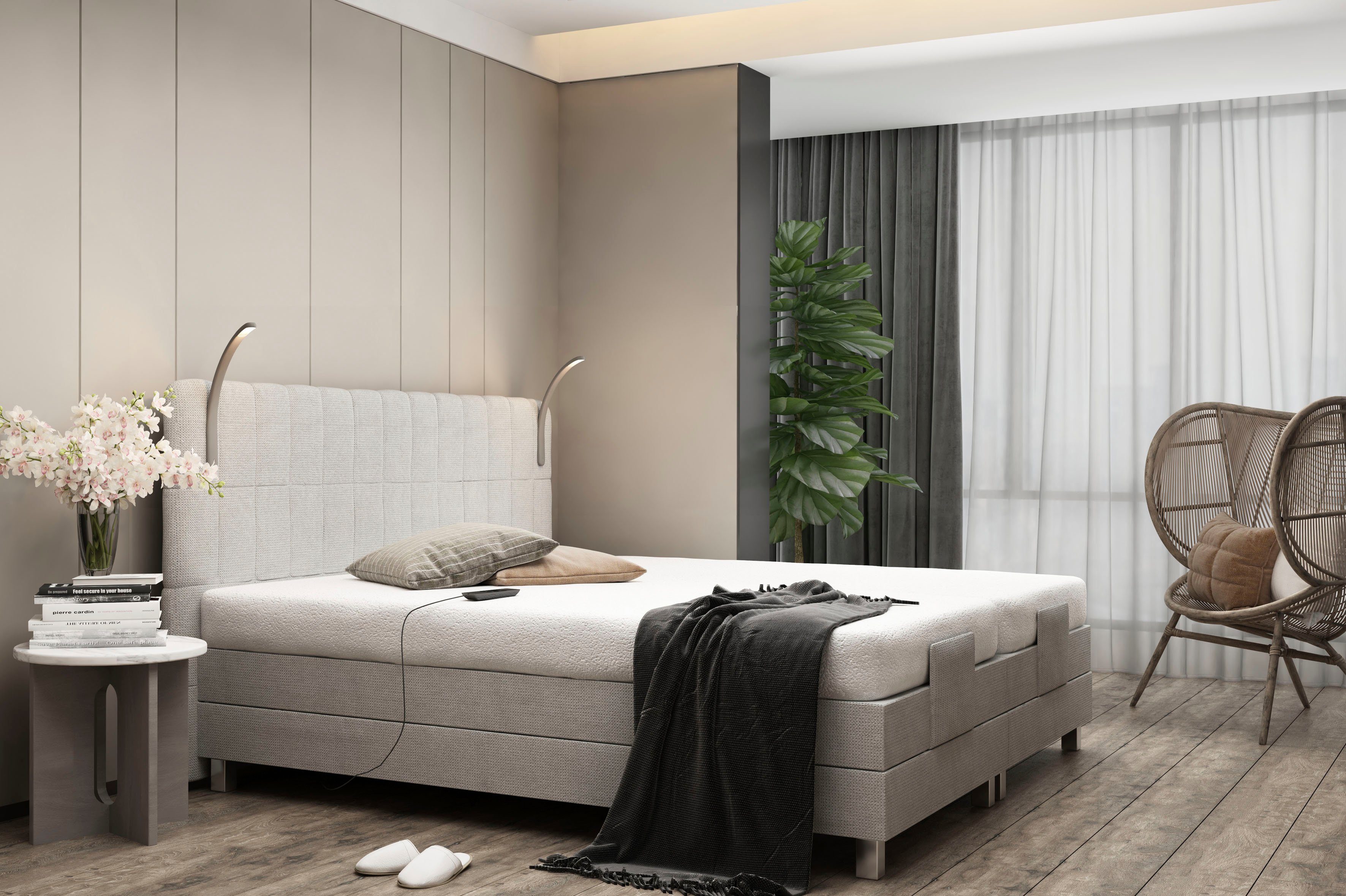 Westfalia Polsterbetten Boxspring met motor en ledverlichting
