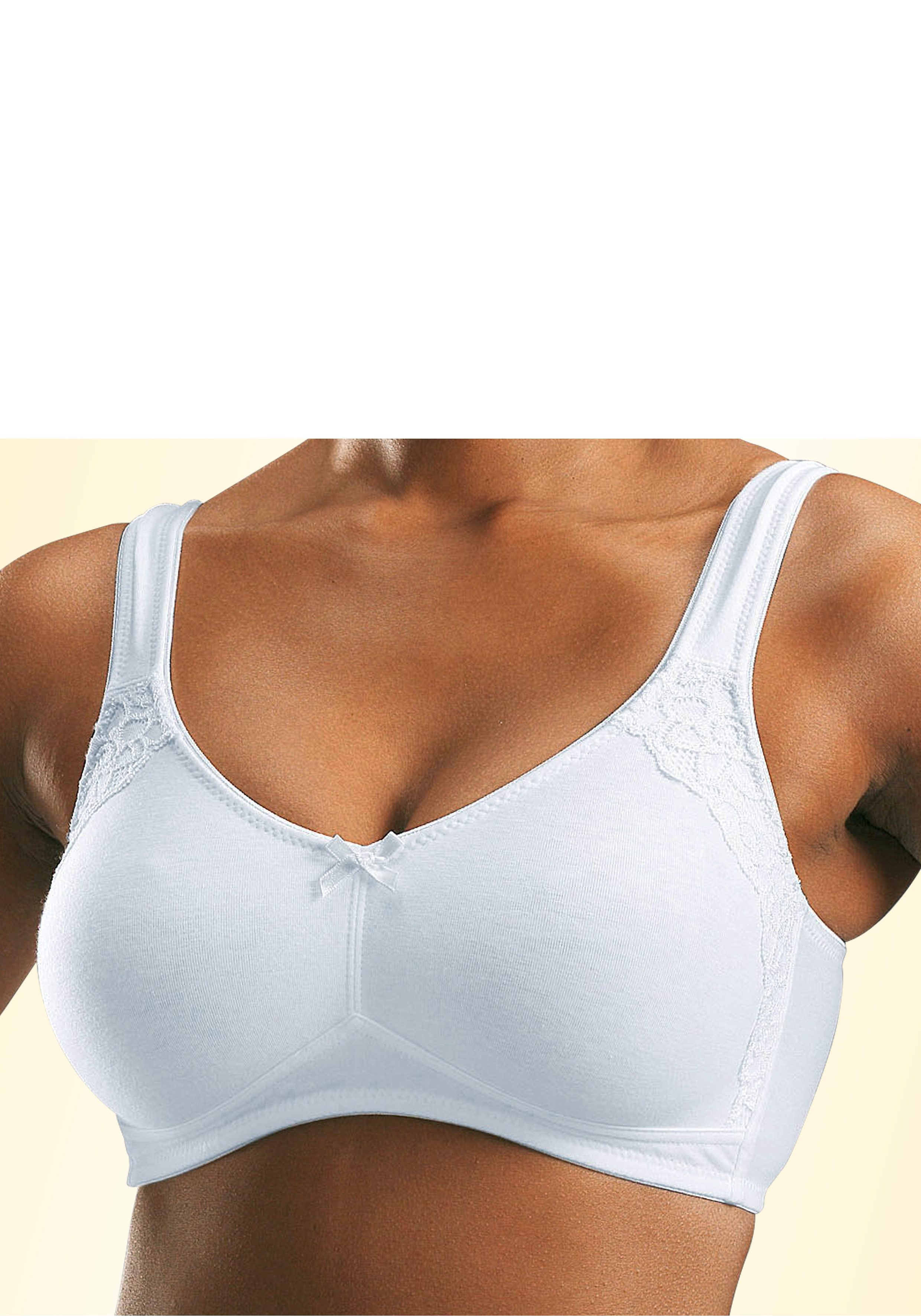 Petite fleur Soft-bh zonder beugels, van katoen (Set van 2)