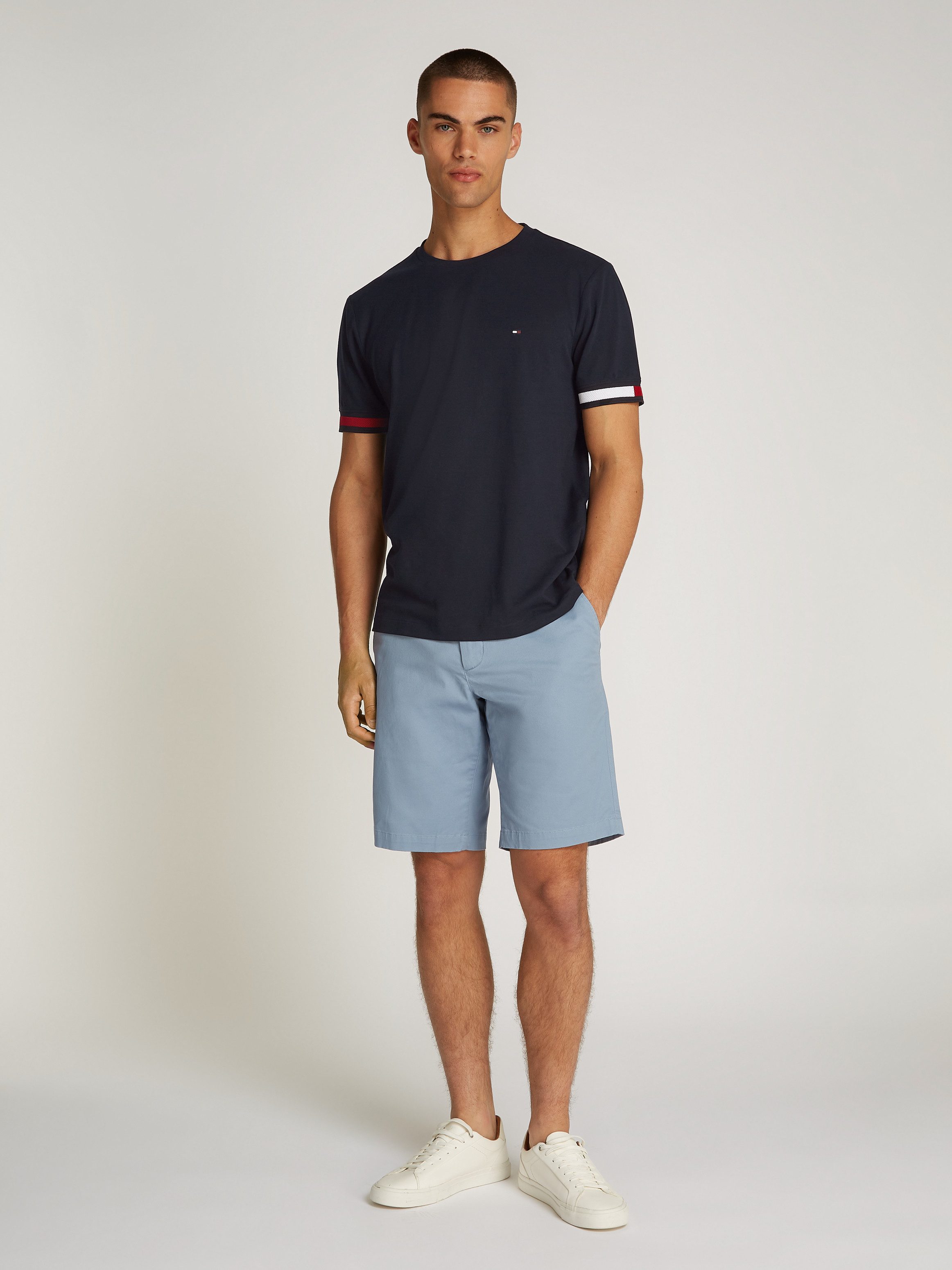 Tommy Hilfiger T-shirt GLOBAL STRIPE FLAG CUFF TEE