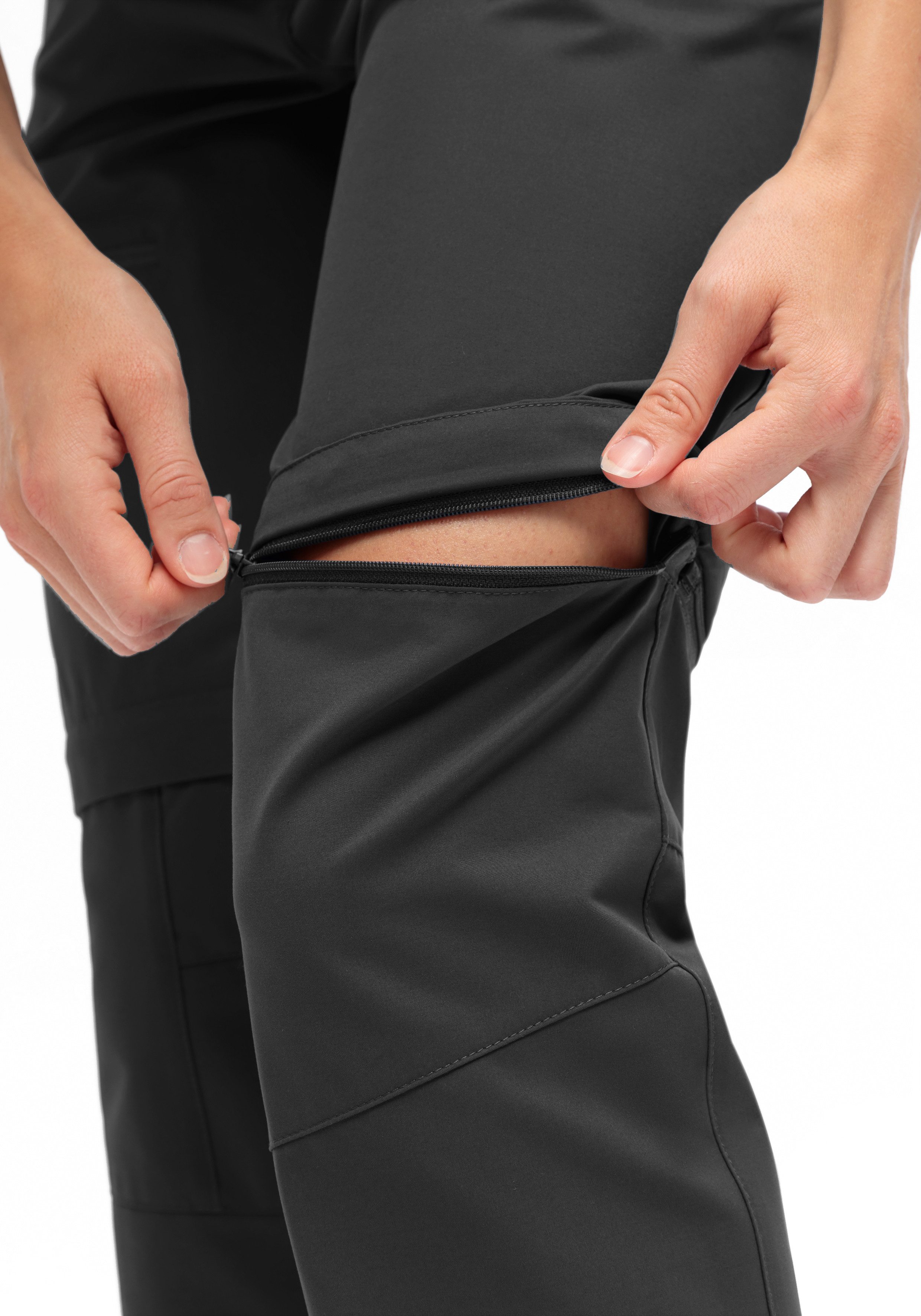 Maier Sports Outdoorbroek Nata Zip Loop Dames wandelbroek, zip-off functionele broek, 3 zakken, regular fit
