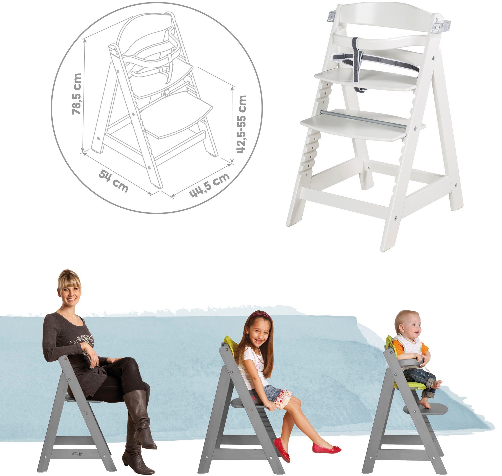 Beschrijving Zuidwest Eentonig Roba® Kinderstoel Meegroeistoel Sit Up Click & Fun, wit houten online shop  | OTTO