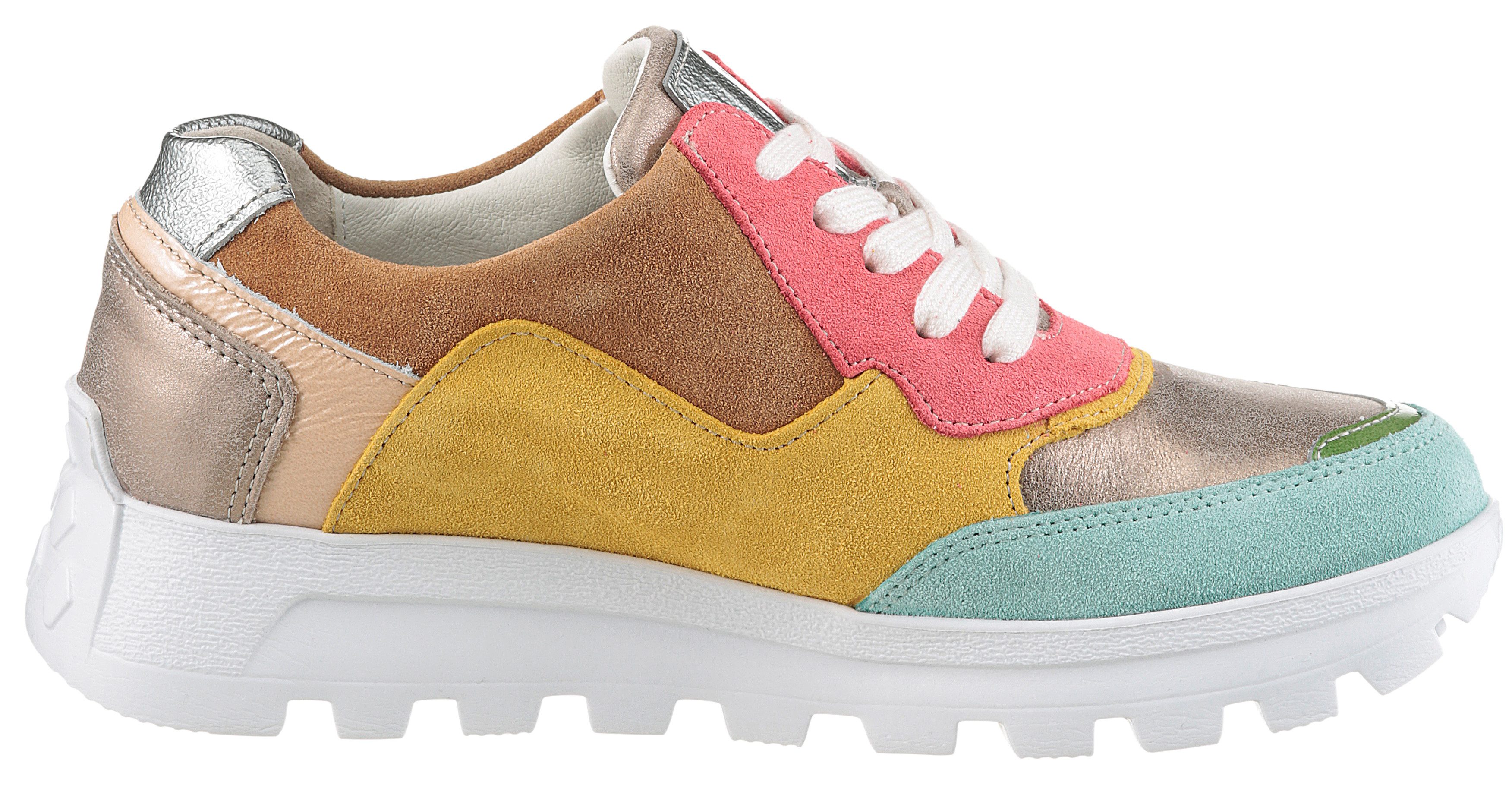 Waldläufer Plateausneakers H-AJALA , veterschoenen, lage schoen, comfortabele schoen in h-breedte (=zeer breed)