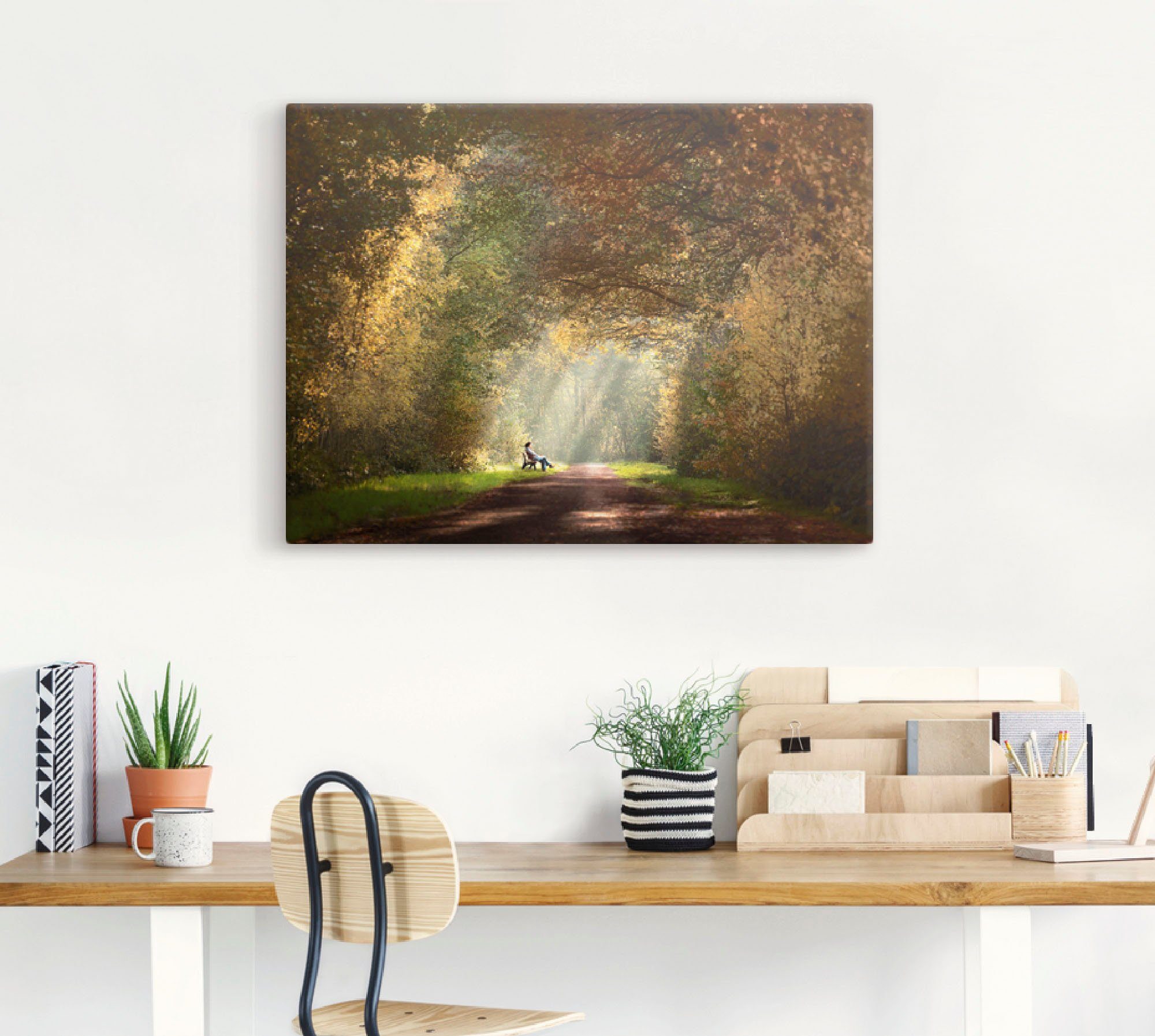 Artland Artprint Licht aan het eind van de tunnel... als artprint op linnen, muursticker in verschillende maten