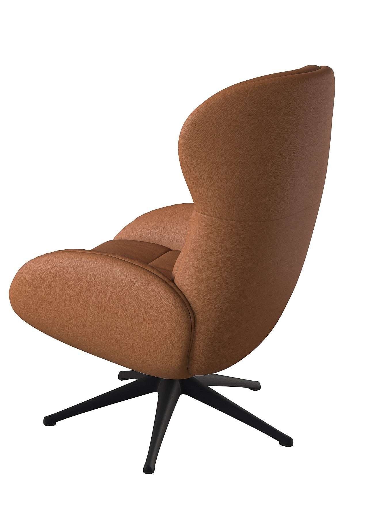 FLEXLUX Relaxfauteuil Haze, TV-stoel, fauteuil, stoffeerstoel Rugdeelverstelling, draaibaar, voet zwart