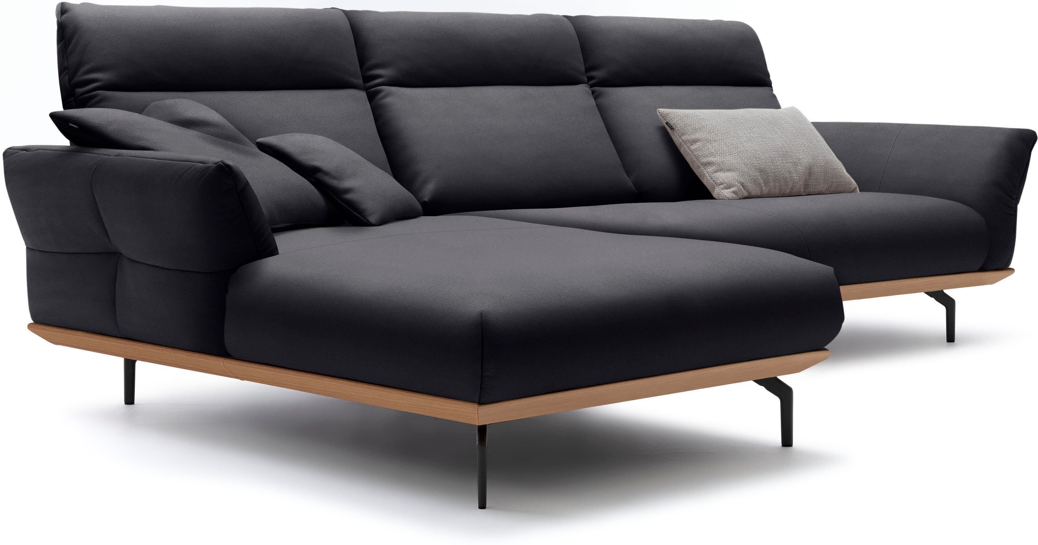 Creation BY ROLF BENZ Hoekbank Hs.460 Sokkel in eiken, onderstel in umbra grijs, breedte 318 cm