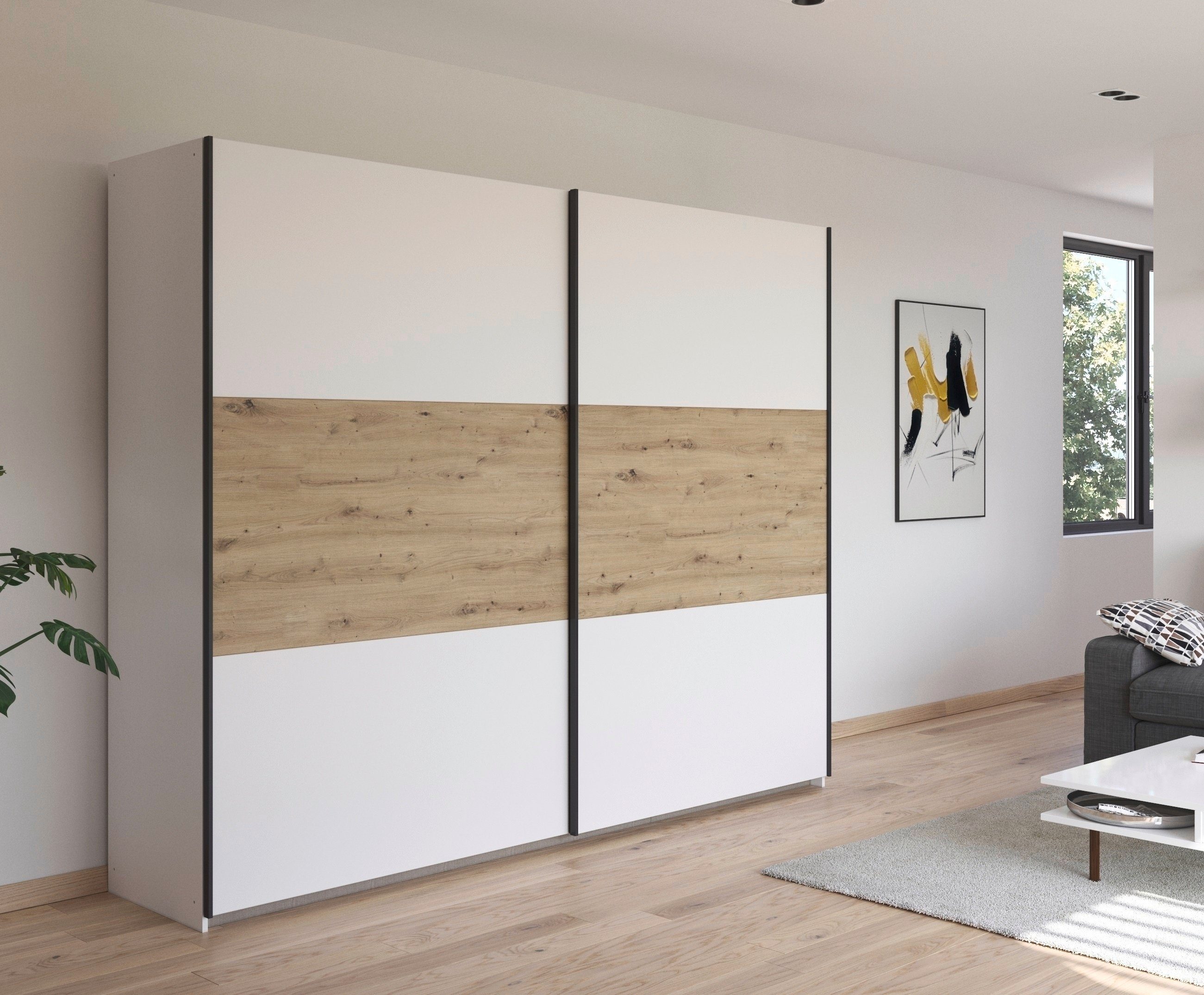 rauch Zweefdeurkast Kledingkast kast garderobe garderobekast waskast NEO met een royale opbergruimte en vele verschillende kleurencombinaties