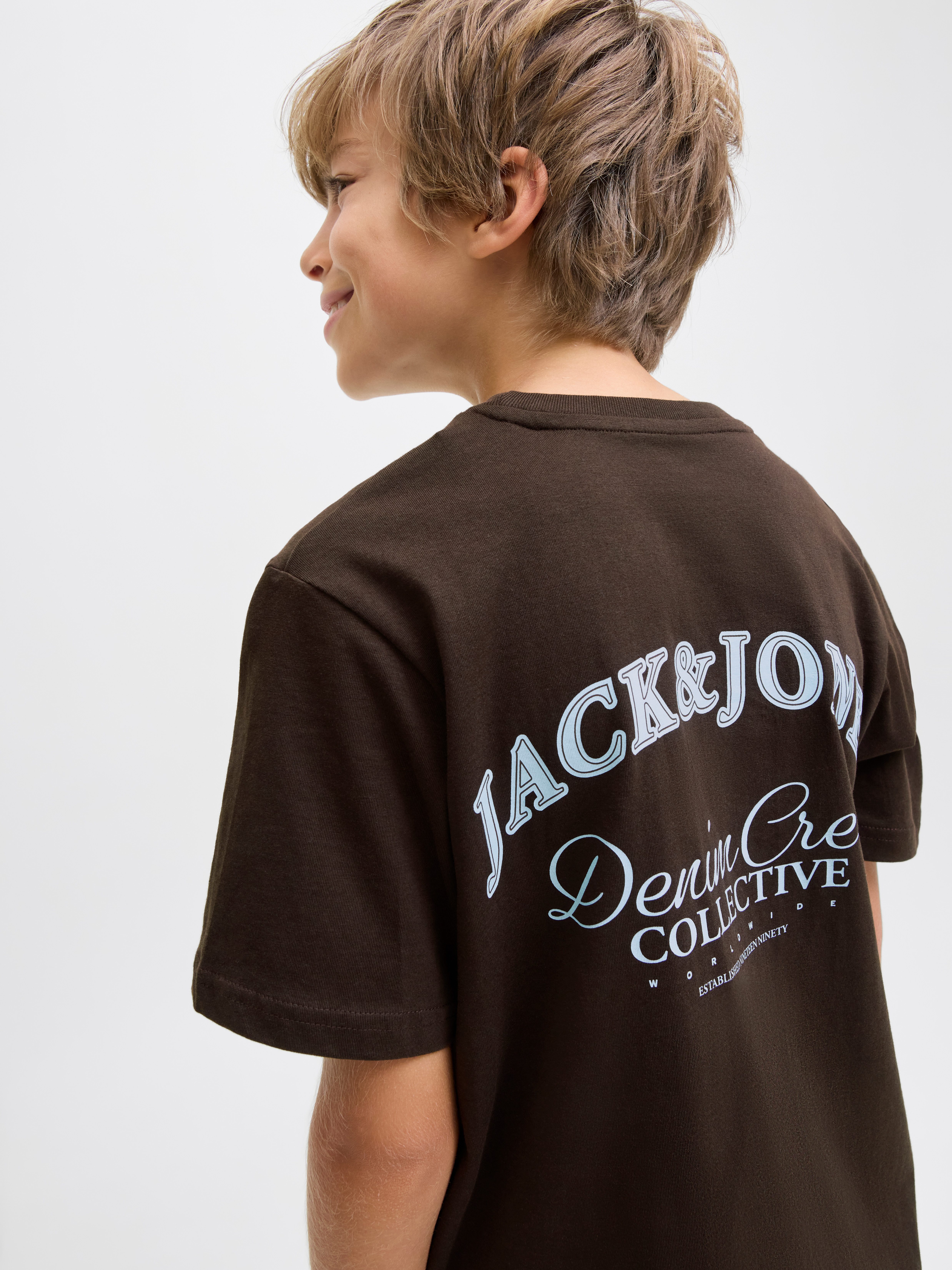 Jack & Jones Junior T-shirt JJEBRANDES BACKP RELAXED TEE SS SN JNR