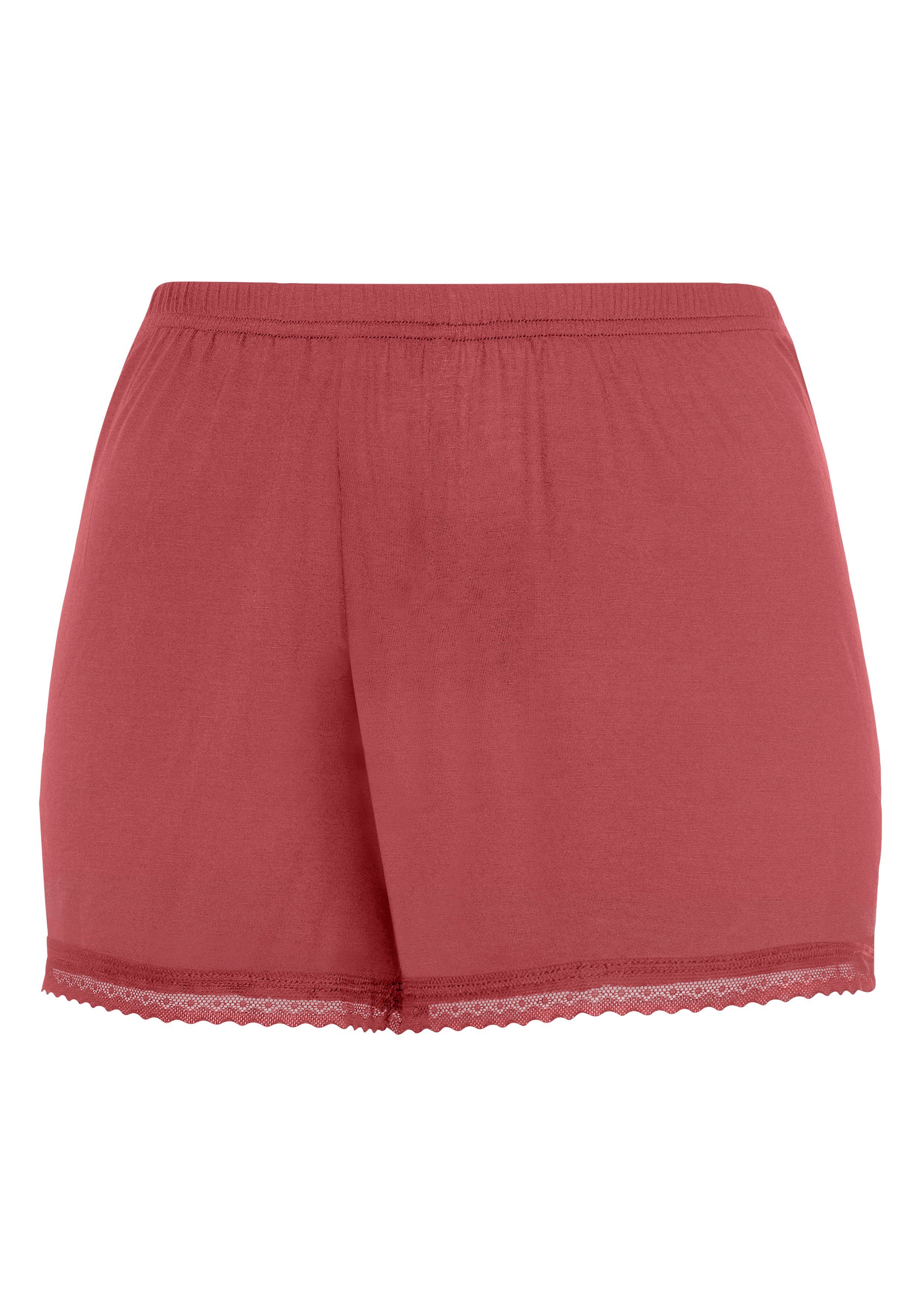 Lascana Pyjamashort met fijn kanten randje