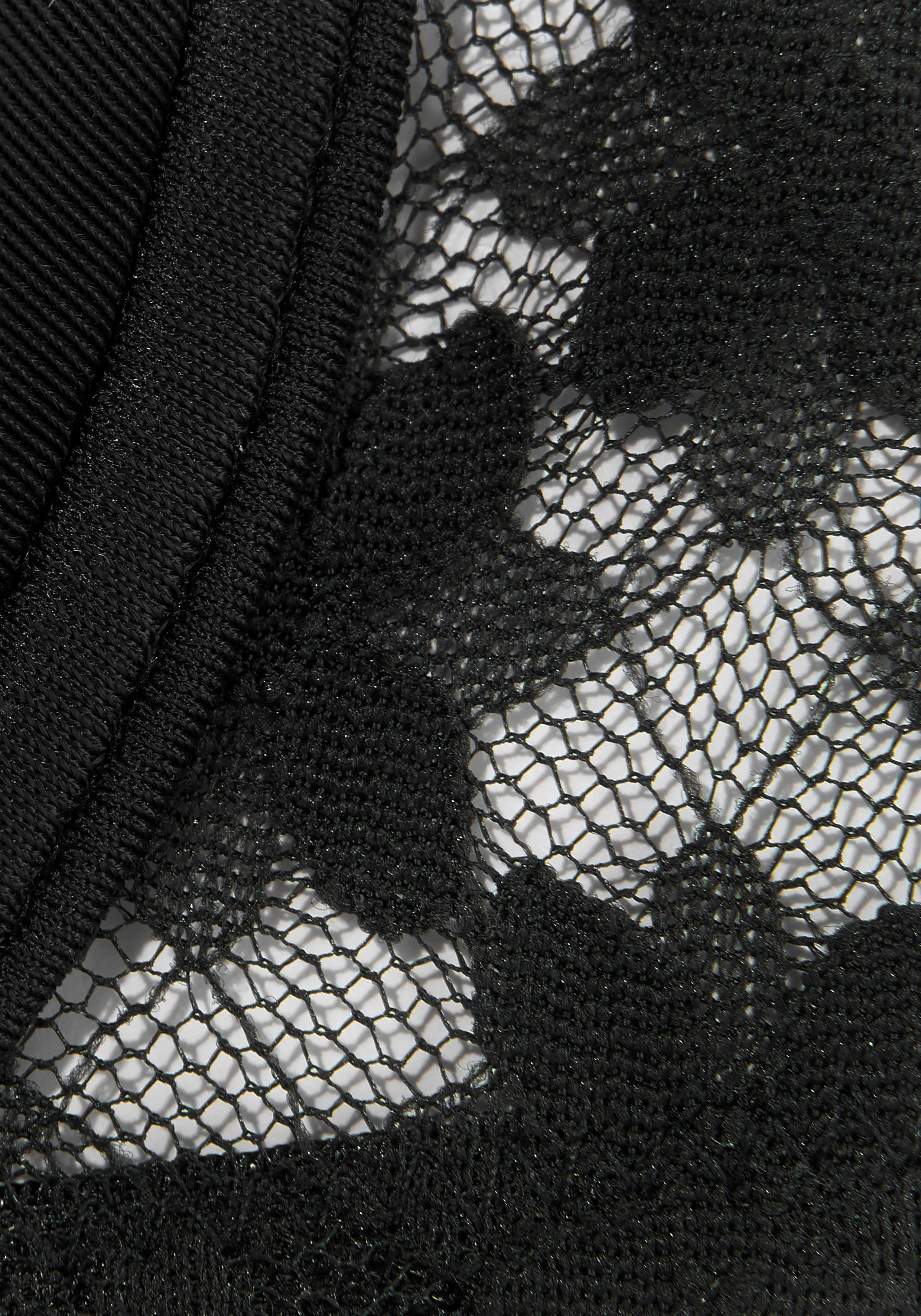 Lascana Bh met steuncups met rug van gebloemde, elastische kant, dessous
