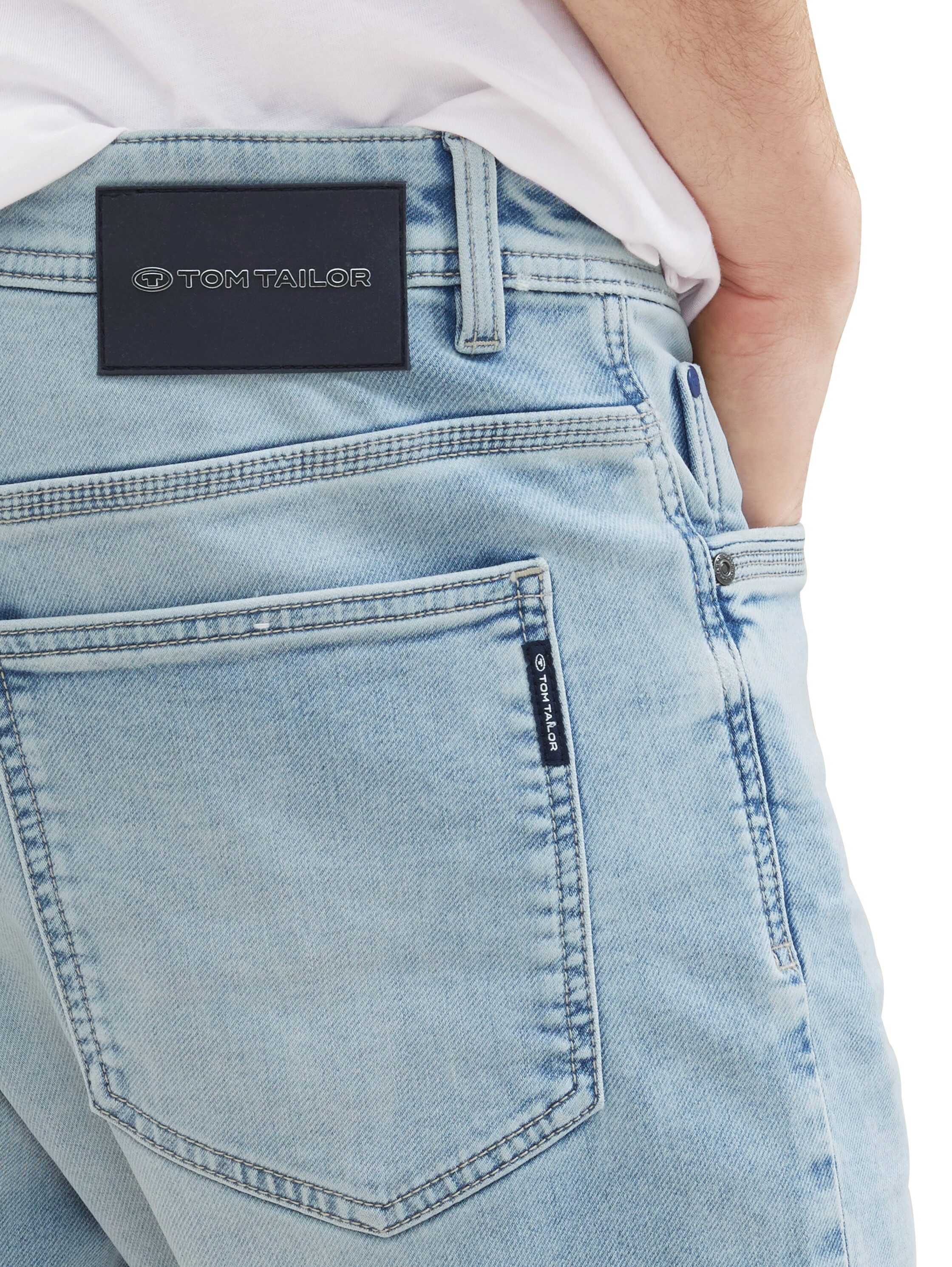 Tom Tailor Jeansbermuda Josh met merklabel