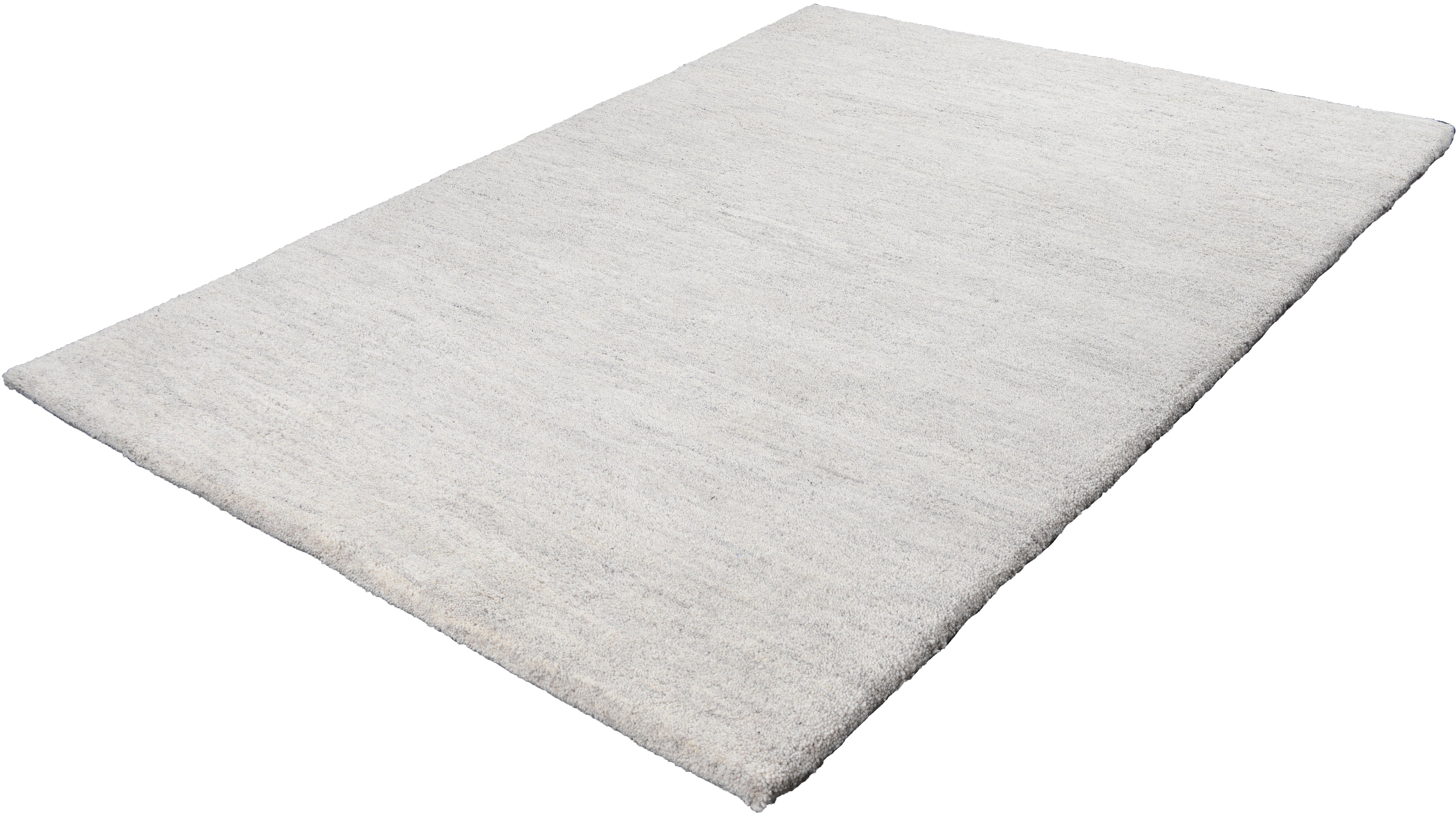 THEKO Wollen kleed Maloronga uni echt berbervloerkleed, zuivere wol, met de hand geknoopt wollen vloerkleden maat 90 cm x 160 cm x 24 mm geel