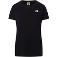the north face t-shirt simple dome zwart