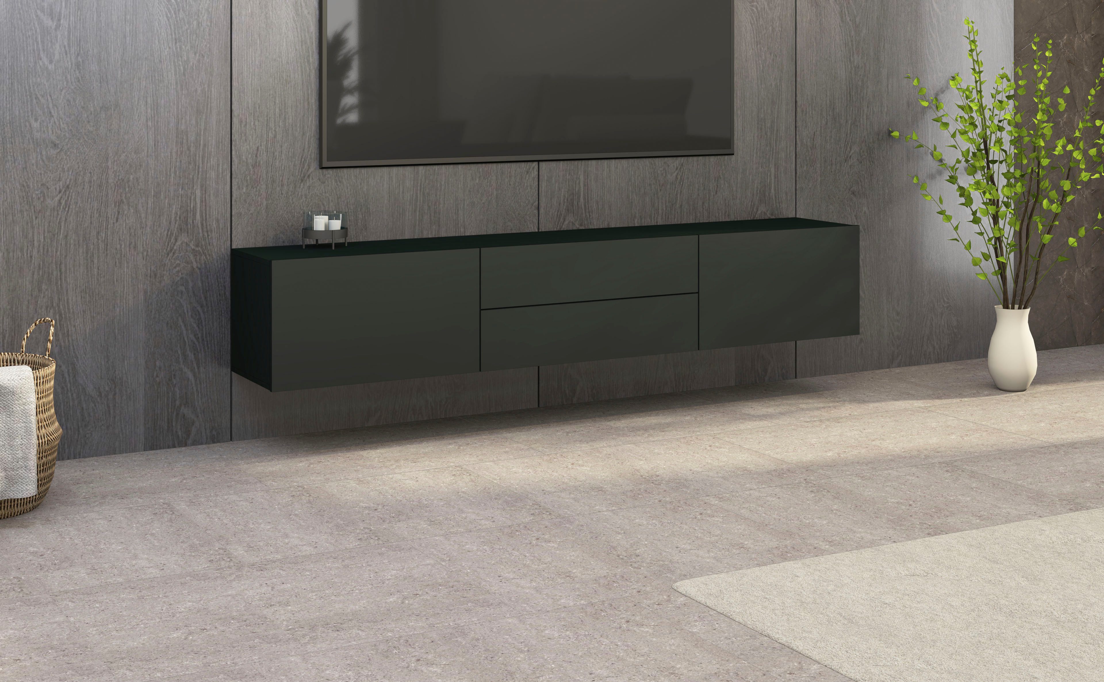 borchardt Möbel Tv-meubel Sophia Breedte 200 cm met 2 kleppen en 2 laden, staand en hangend