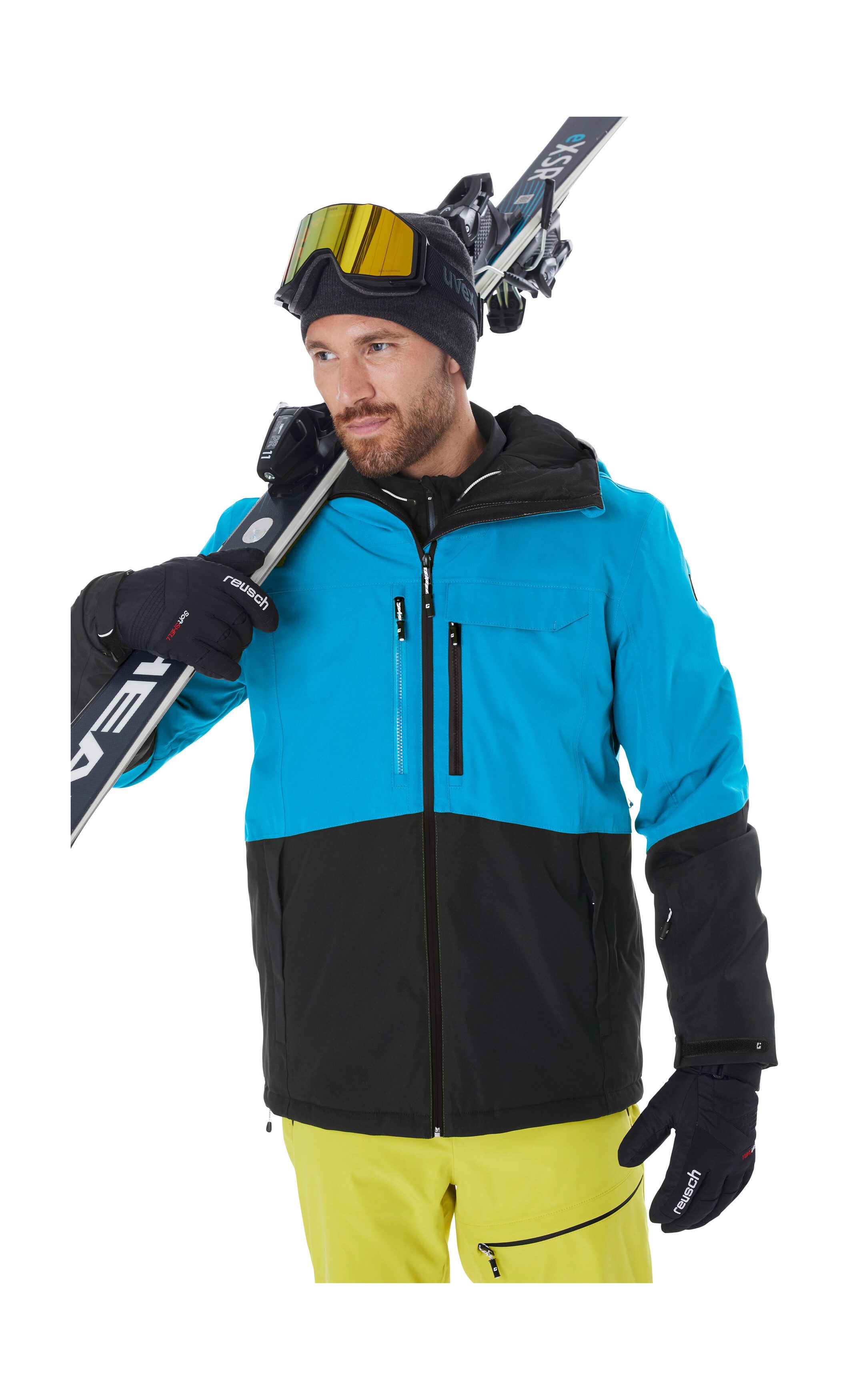 Killtec Ski-jack KSW 280 MN SKI JCKT Waterdichte herenjas met sneeuwvanger, ademend en PFAS-vrij