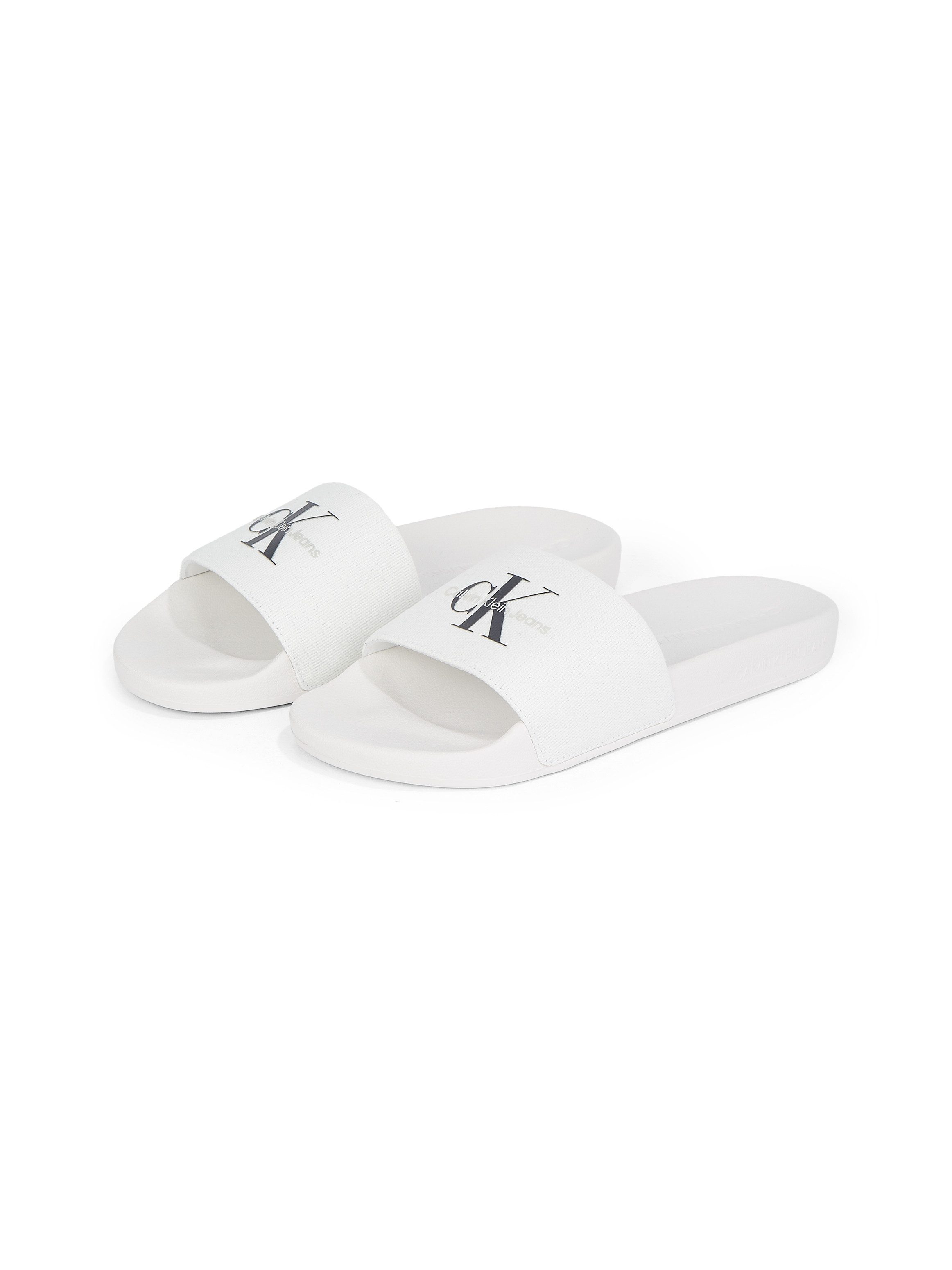 Calvin Klein Slippers SLIDE MONOGRAM WMNS , badschoen, slippers, zomerpantolette, strandschoen om...