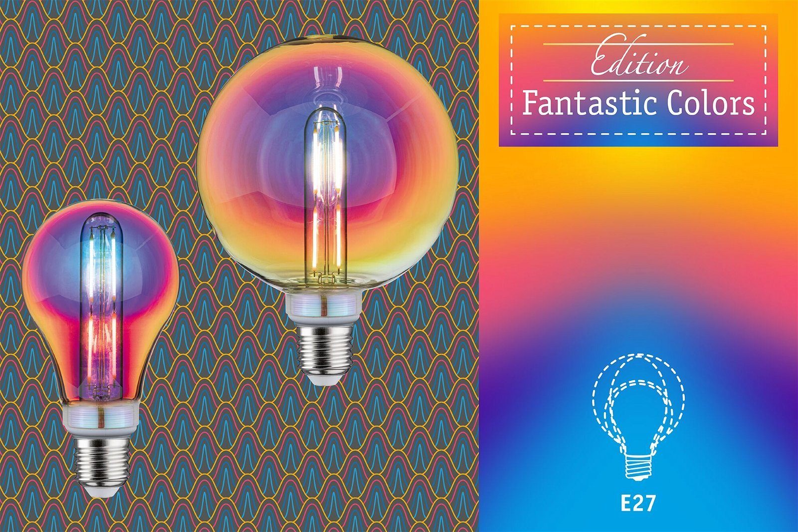 Paulmann Led-verlichting G95 Fantastische Kleuren 470lm 2700K 230V 2.700K dimbaar (1 stuk)