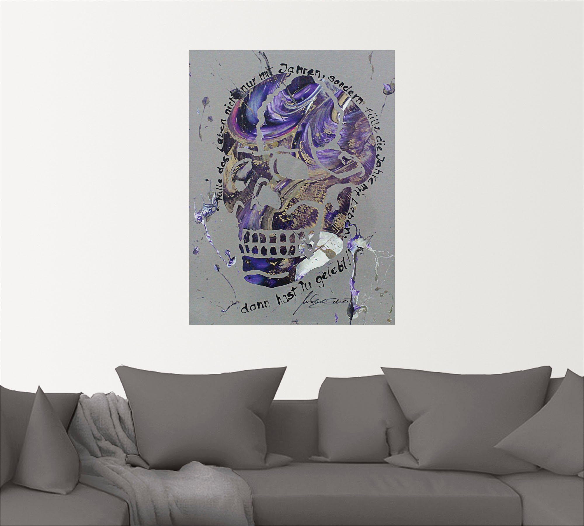 Artland Artprint Doodskop 3 als artprint op linnen, muursticker in verschillende maten