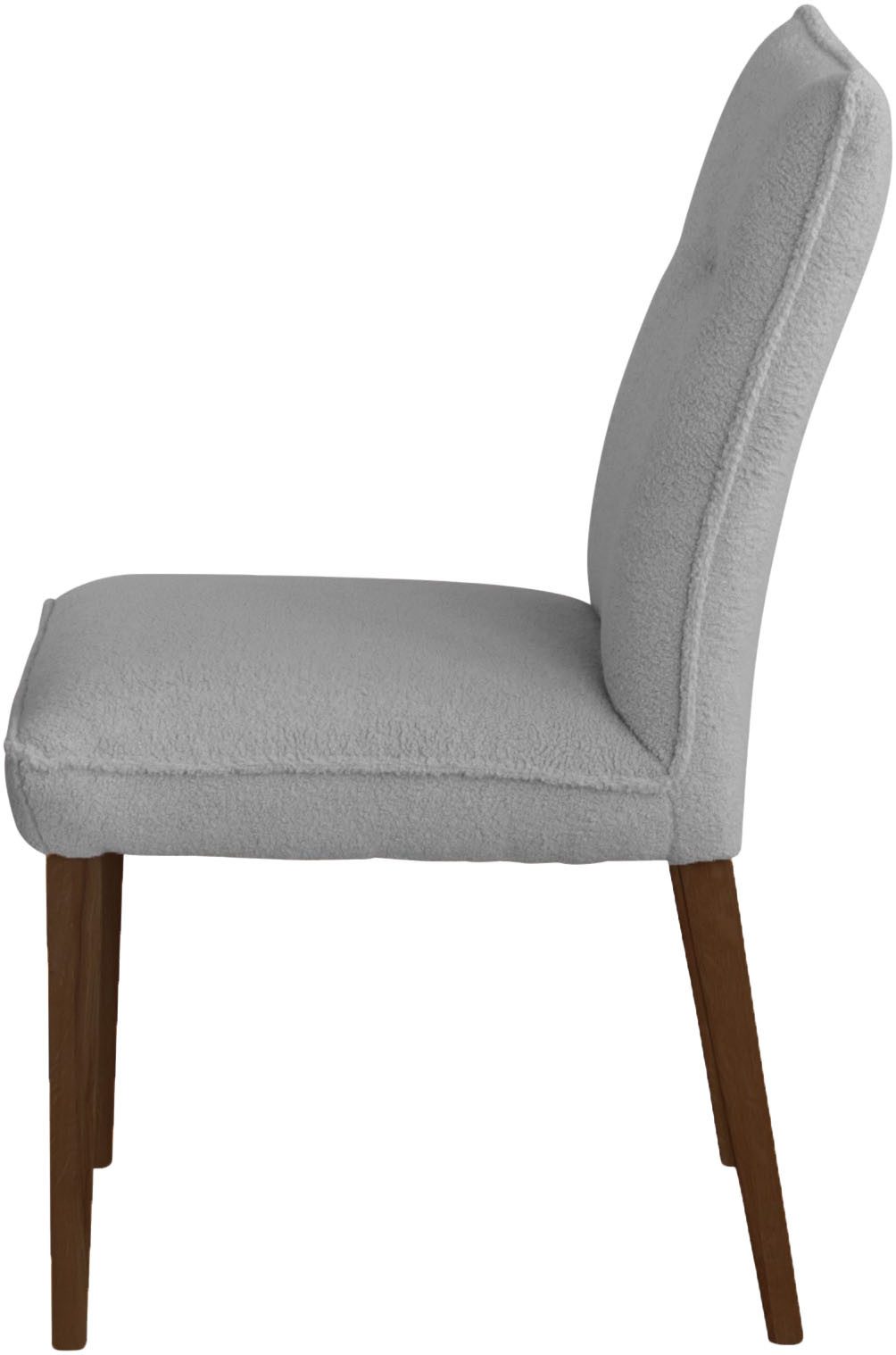 Home affaire Stoel met 4 poten Atena Frame van massief beukenhout, bekleding teddy-look (set)