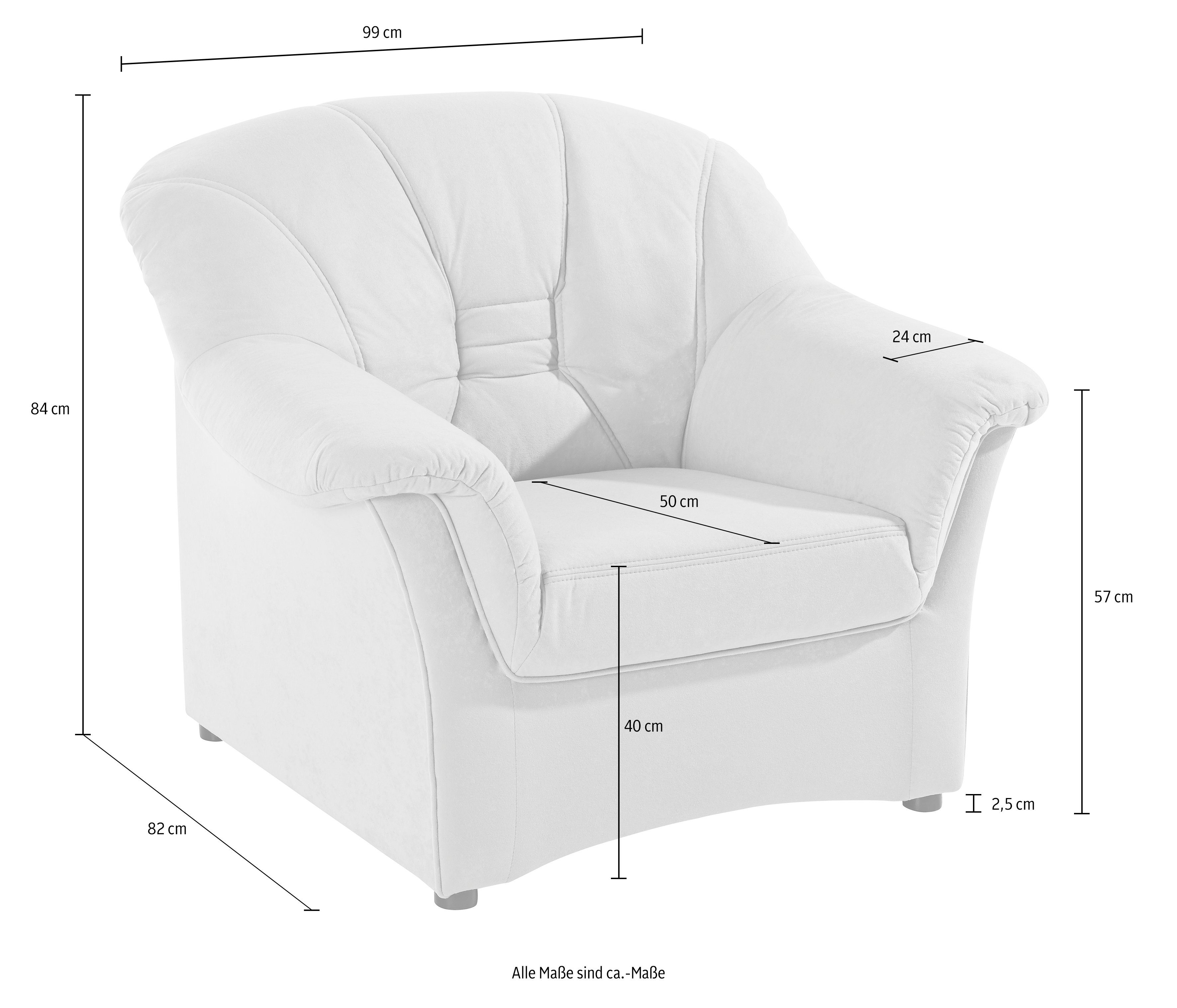 DOMO collection Fauteuil Elva optioneel met veerkern