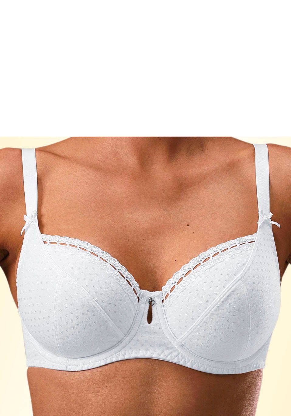 Petite fleur Beugel-bh van katoen-jacquard in dirndl-model, dessous (Set van 2)