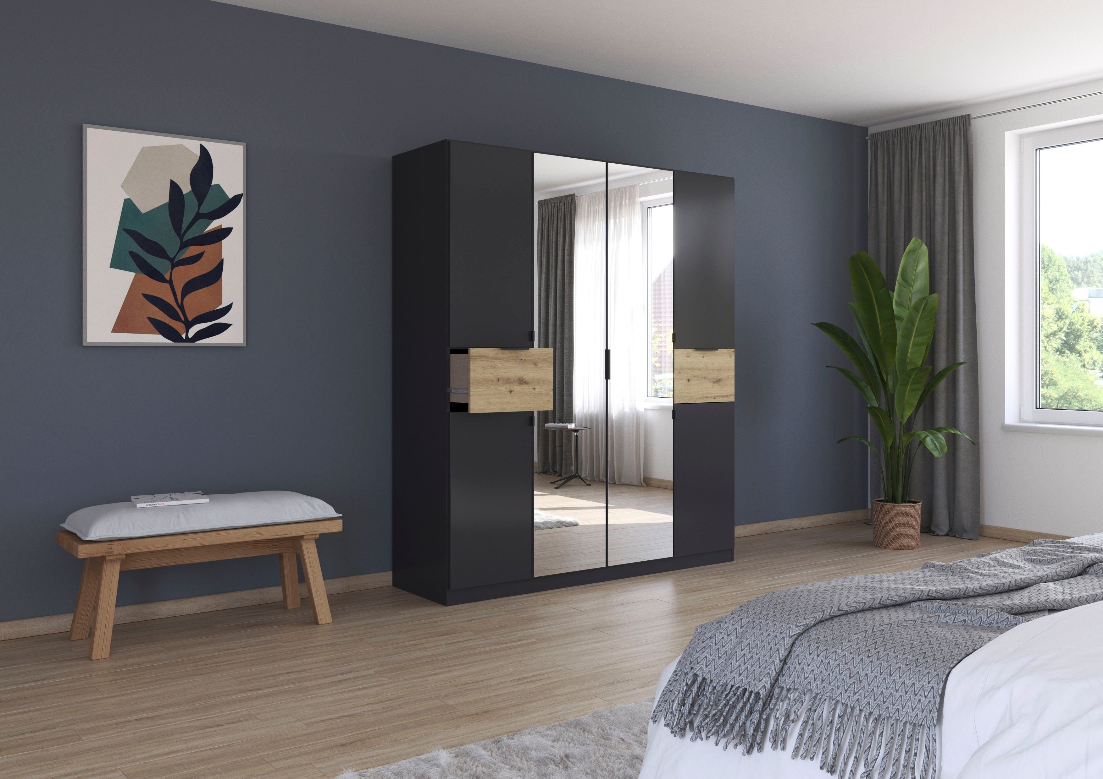 rauch Draaideurkast Kledingkast kast garderobe waskast TICAO met 2 ruime lades, veel opbergruimte made in germany