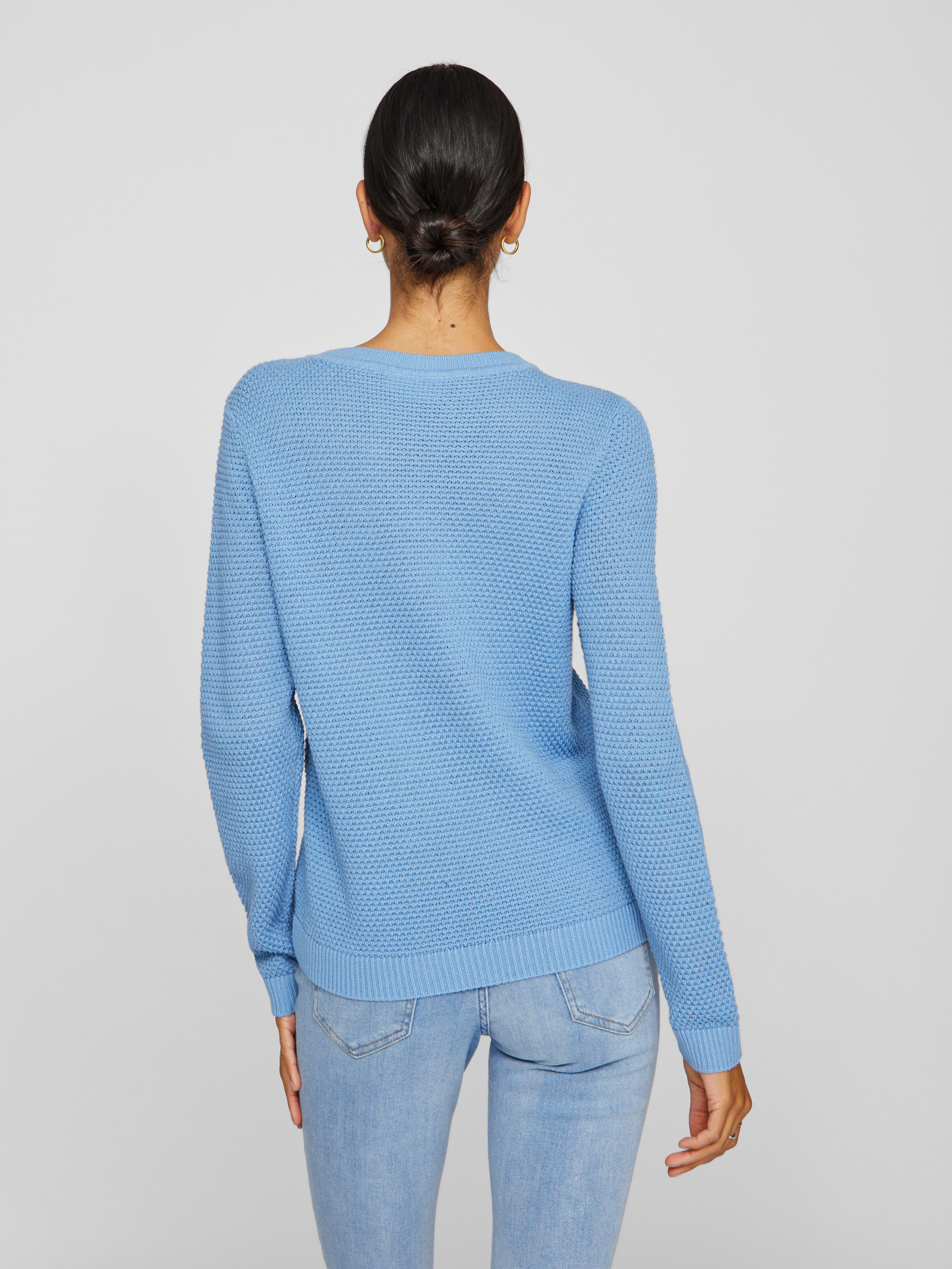 Vila Trui met ronde hals VIDALO O-NECK L/S KNIT TOP- NOOS