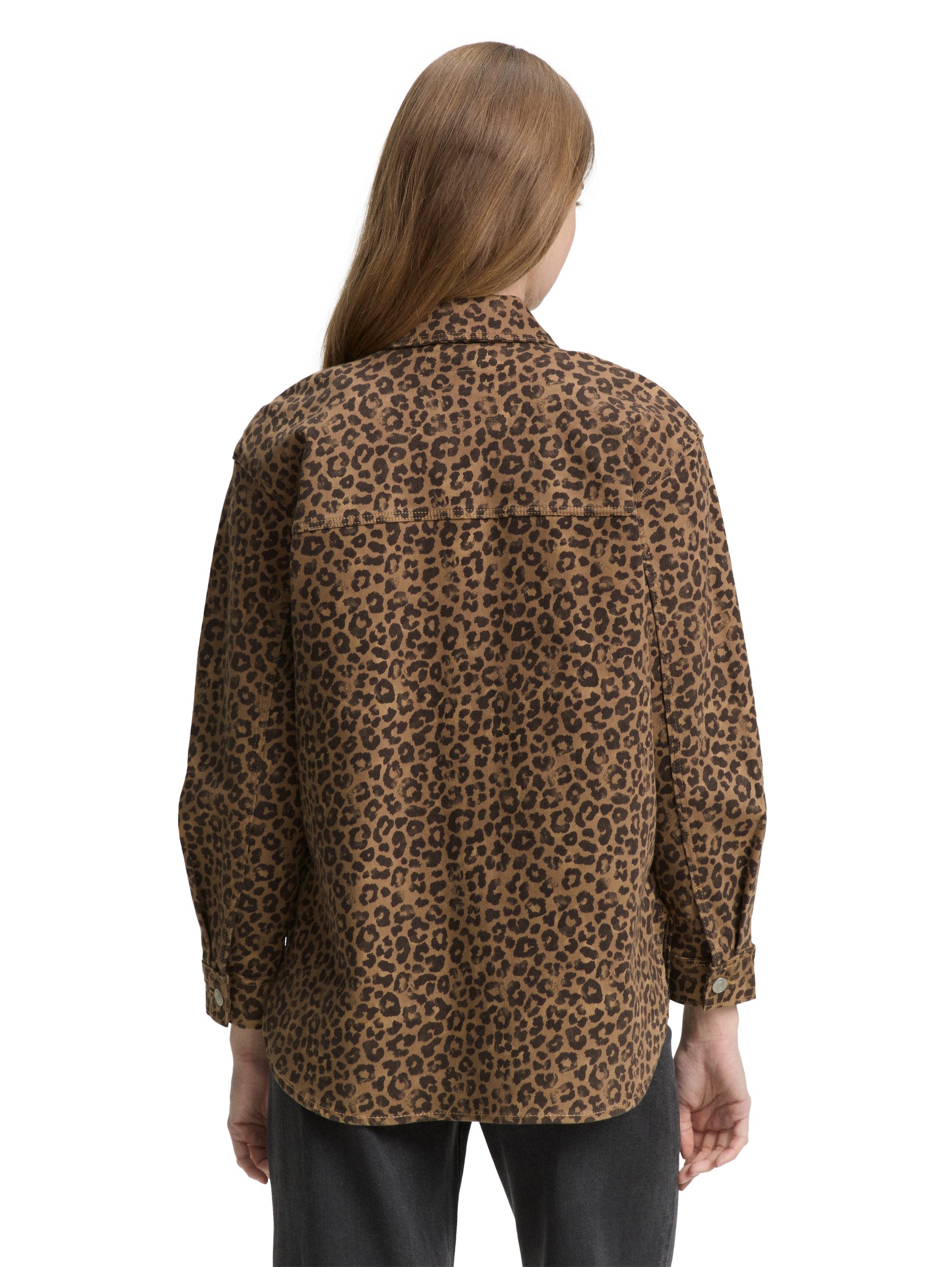 Tom Tailor Denim Blouse met lange mouwen met animal-print