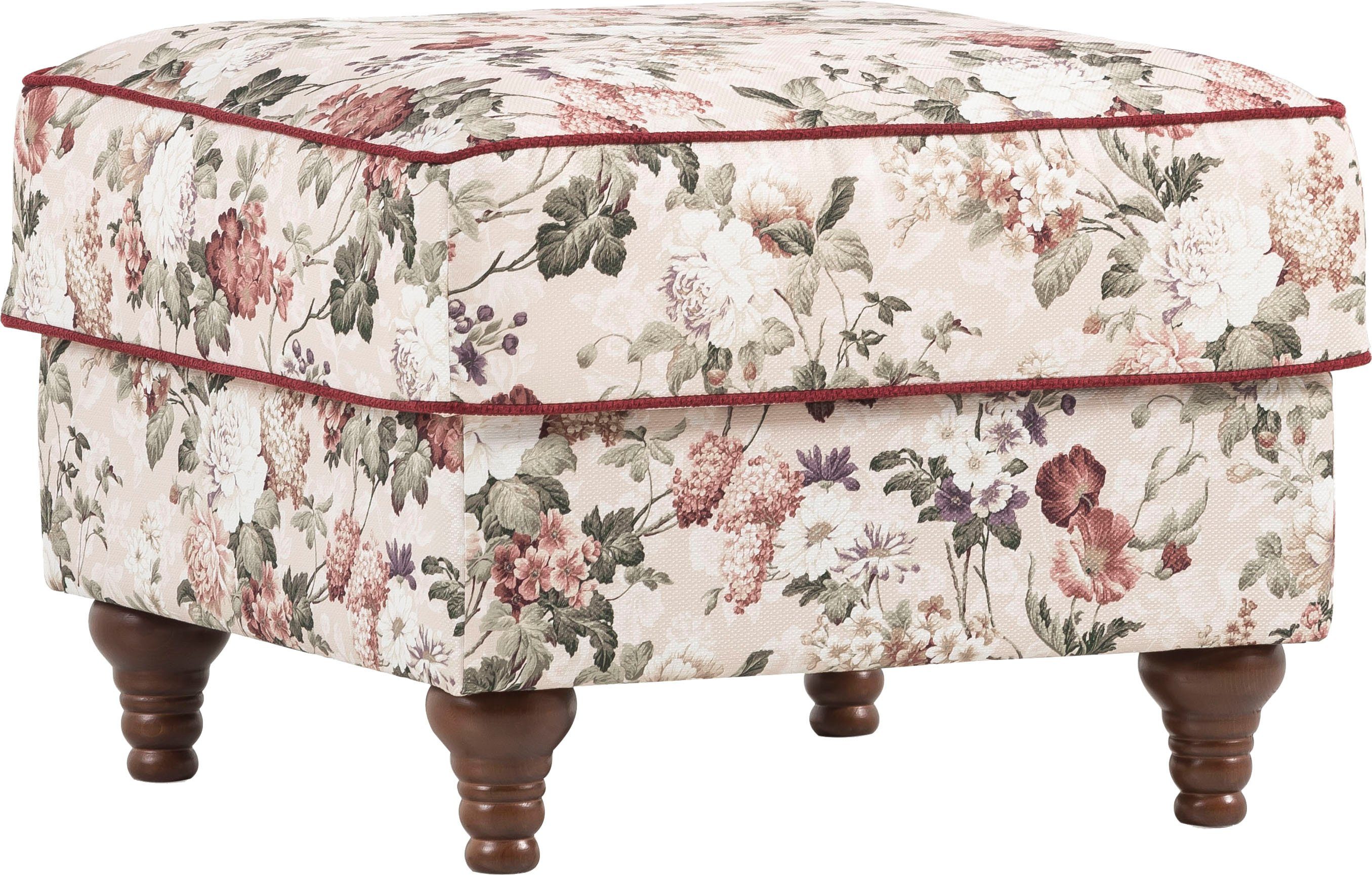Home affaire Hocker LUCIENNE met gedraaide houten poten