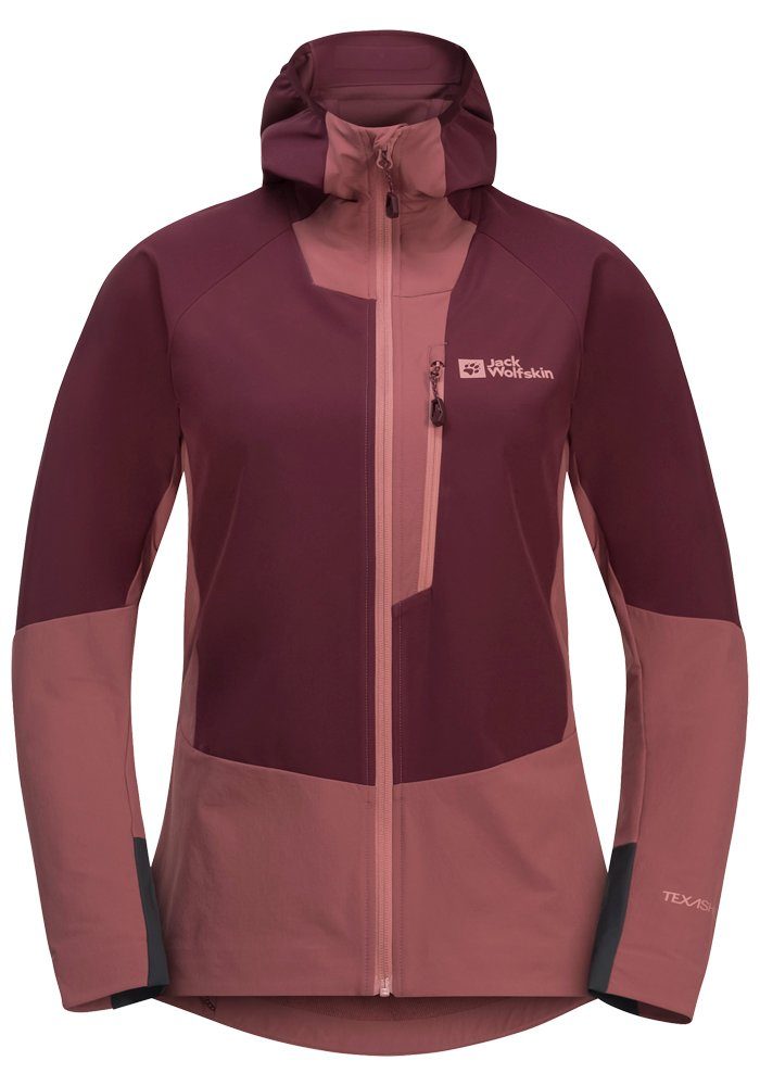Jack Wolfskin Softshell-jack ALPSPITZE HOODY W