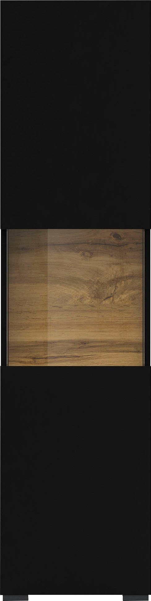 INOSIGN Vitrinekast Ava, breedte 36 cm, hangend en staand te monteren moderne greeploze vitrinekast, hoge kast met hoekverglazing