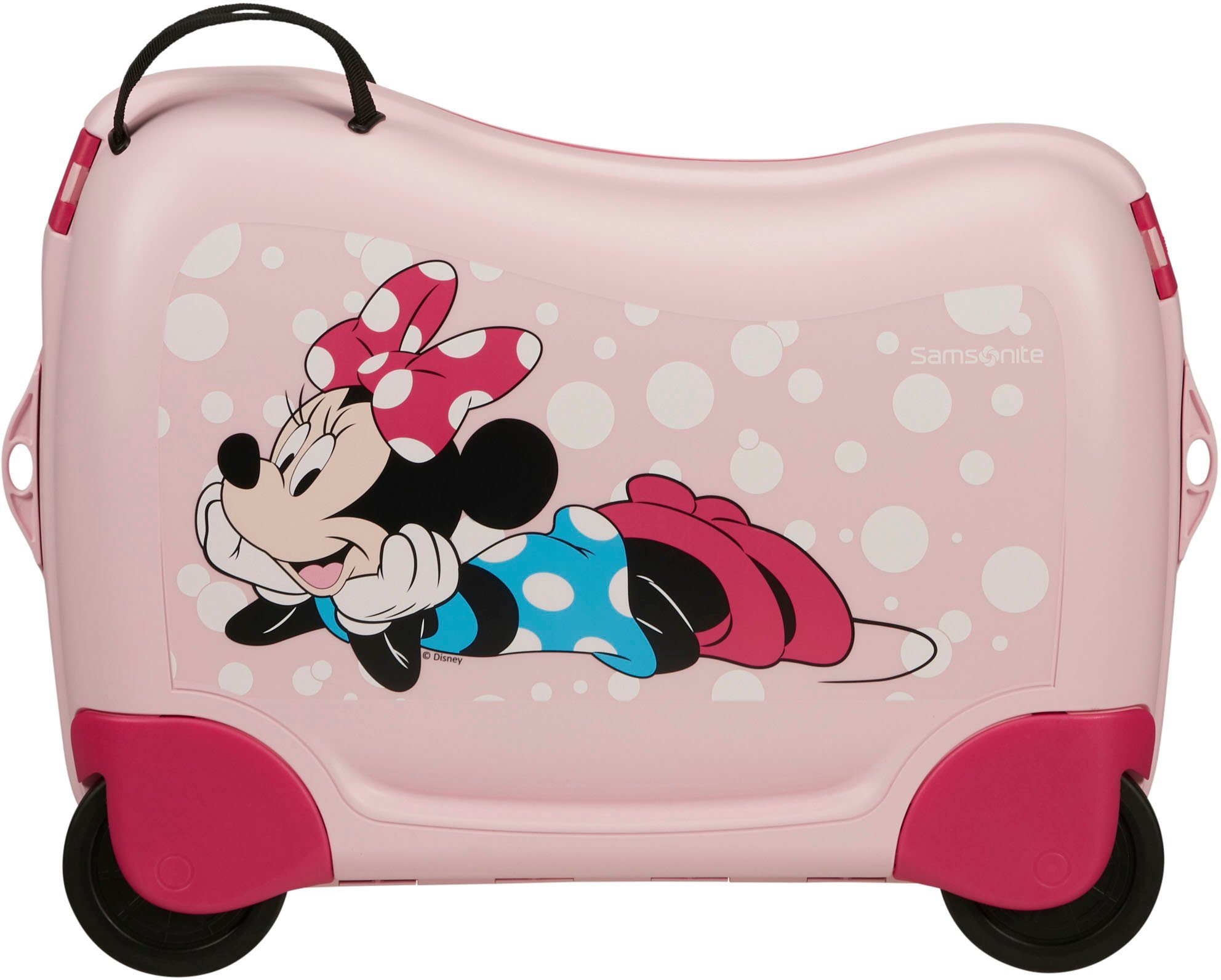 Samsonite Kinderkoffer Dream2Go Ride-on Trolley Disney Minnie Glitter Handbagage kinderreis koffer om op te zitten en te trekken