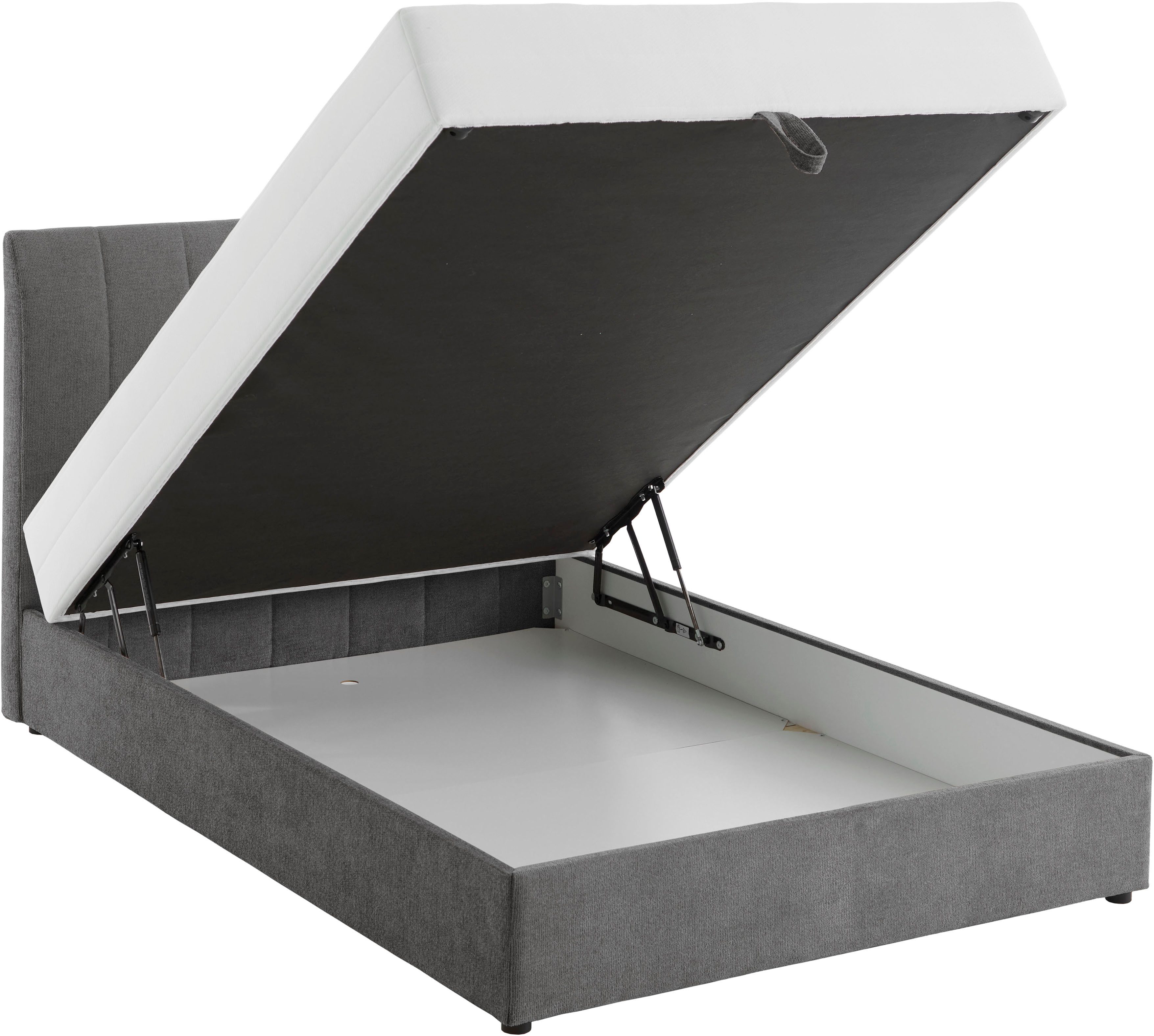 ATLANTIC home collection Boxspring ALISIA Met pocketvering, bedlade en kussenrol in originele bekleding