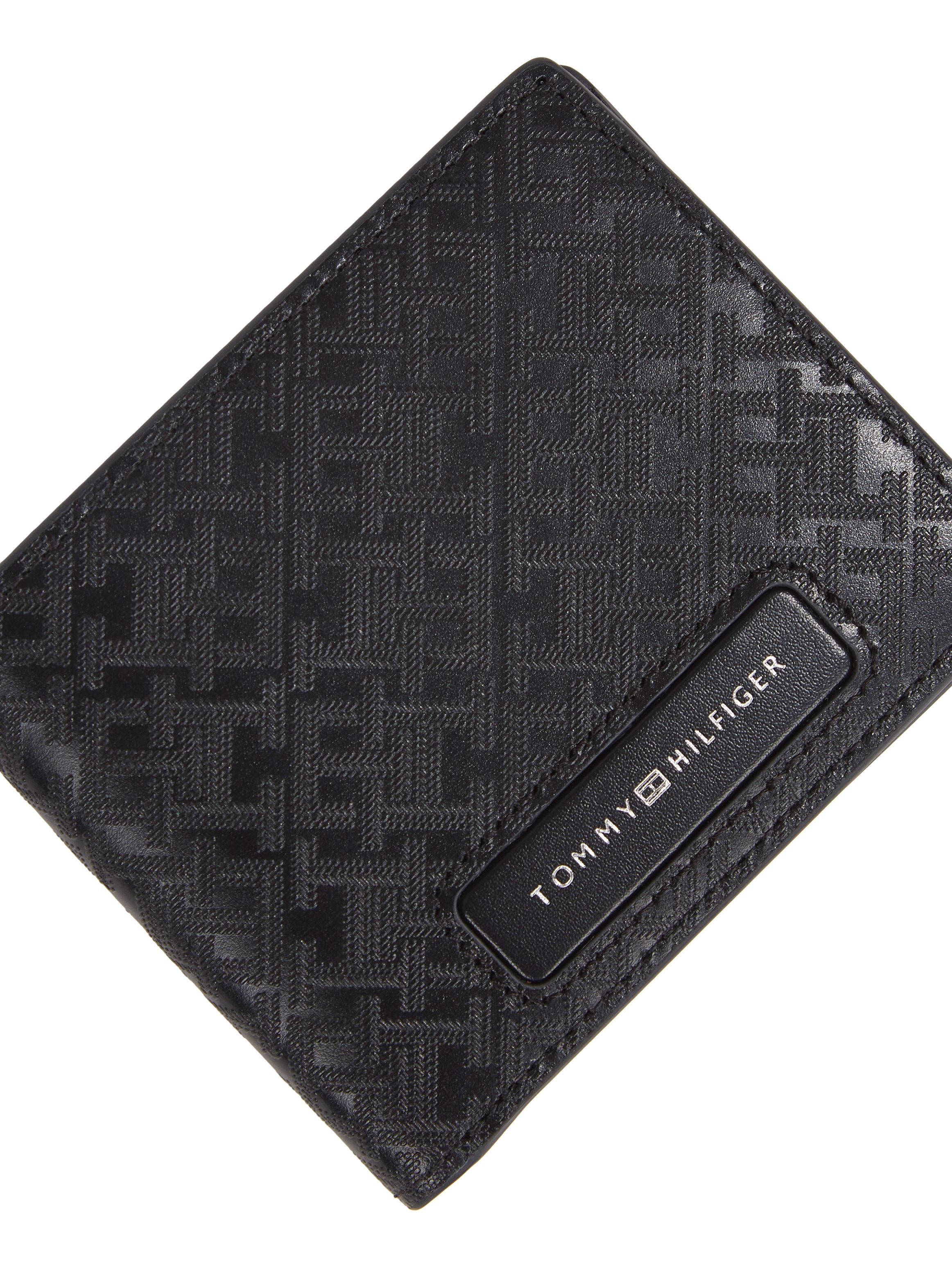 Tommy Hilfiger Portemonnee TH MONOGRAM MINI CC WALLET , heren portemonnee, portemonnee, kaartenetui met logo, om te klappen